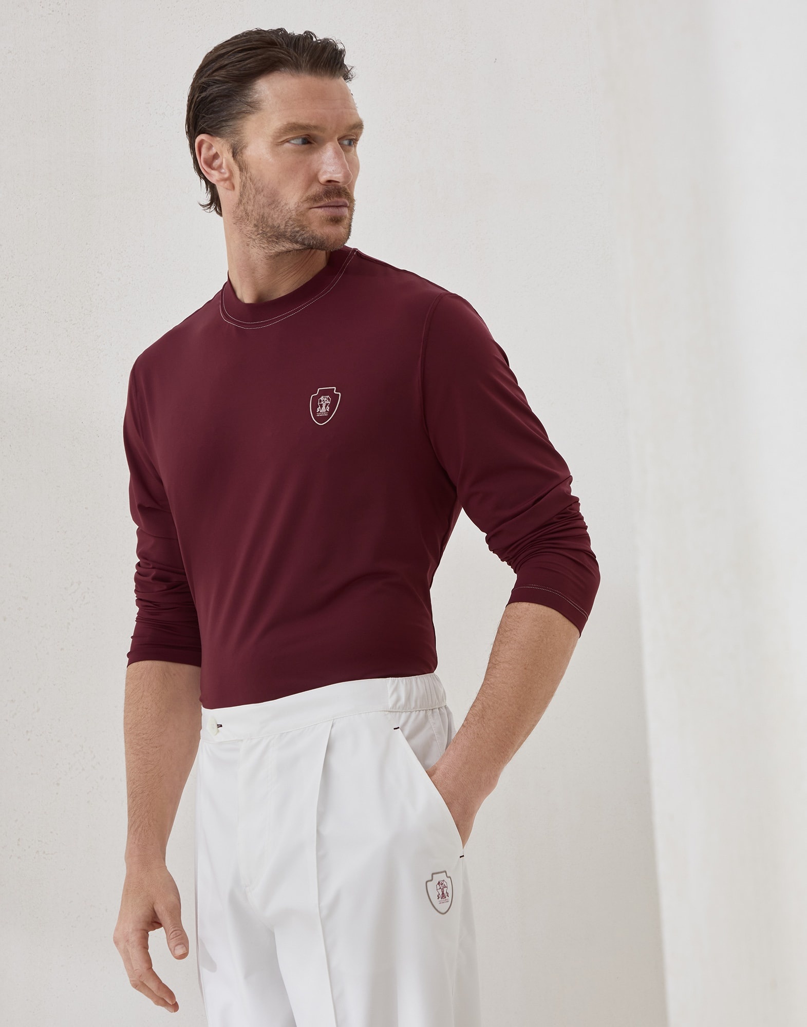 Comfort nylon long sleeve T-shirt with logo - 4