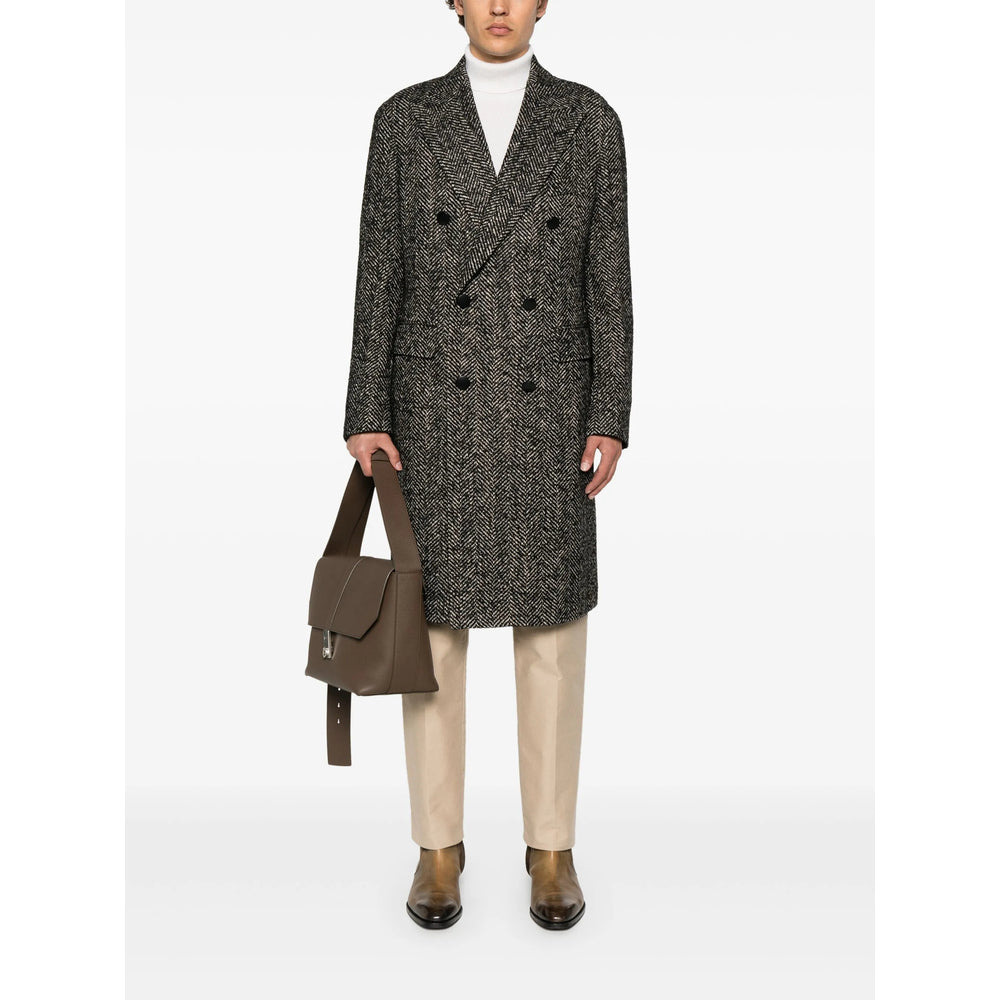 TAGLIATORE - Tagliatore Black Coats - Double Breasted Coats Men - 3