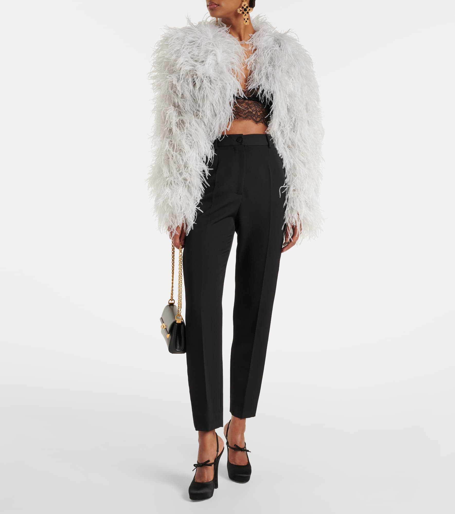 x Kim feather cropped jacket - 2