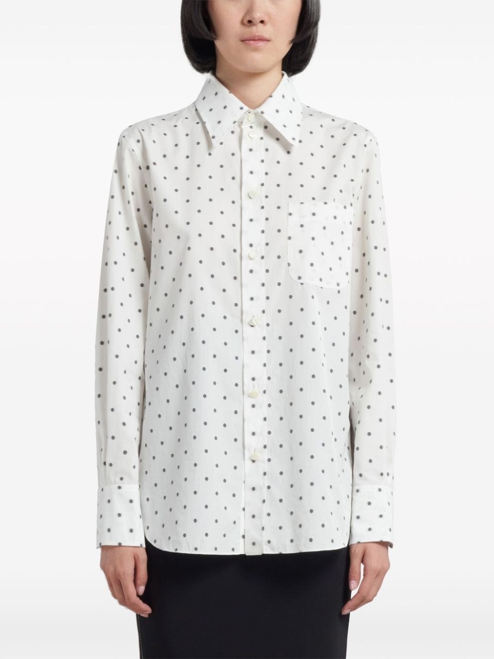 polka-dot cotton shirt - 3