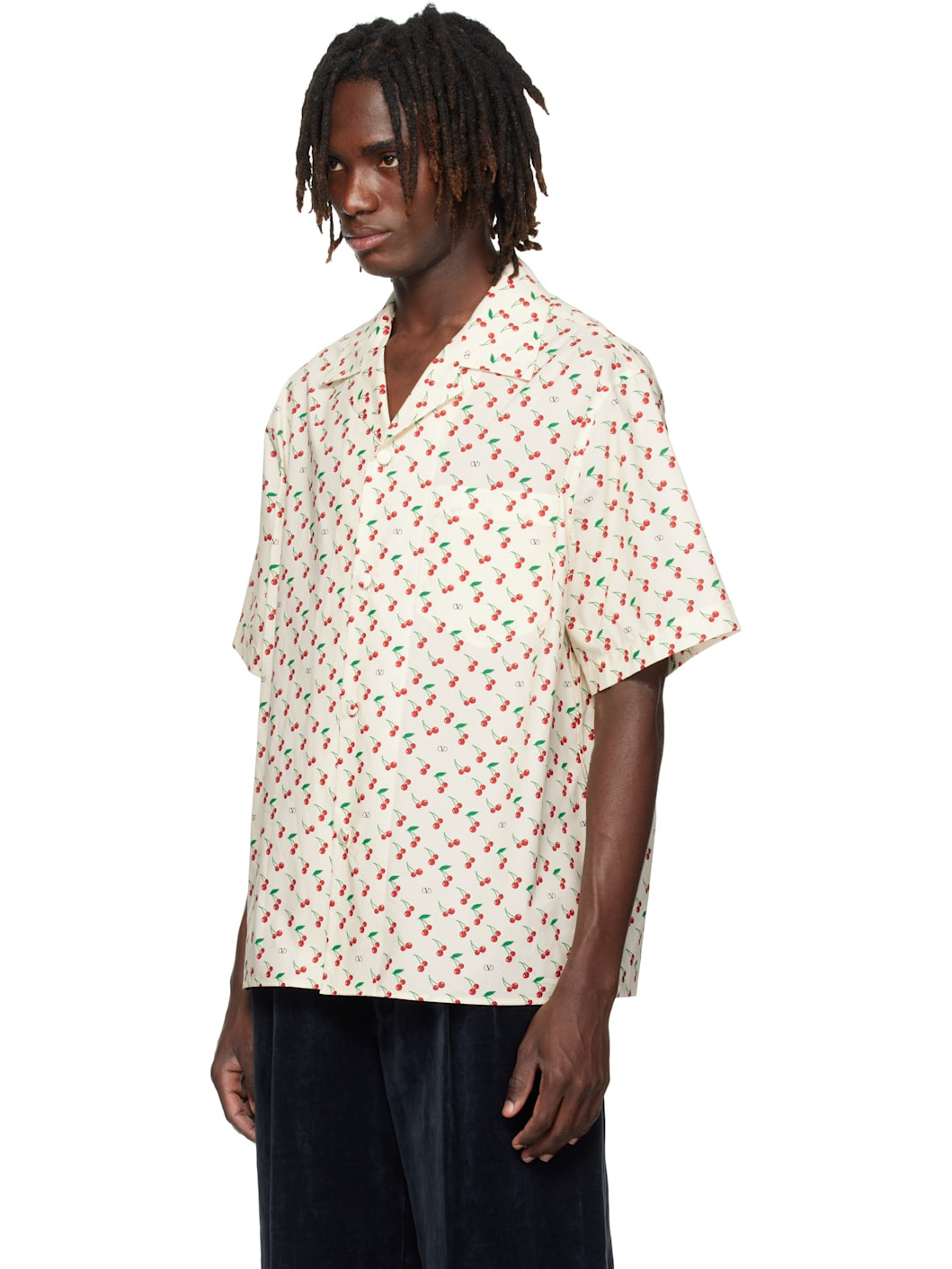 Beige Cotton Poplin Bowling Shirt - 4