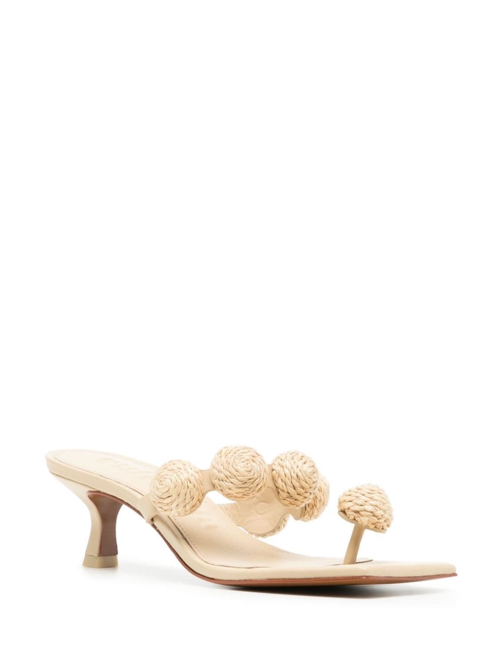 Sarina raffia-appliquÃ© sandals - 2