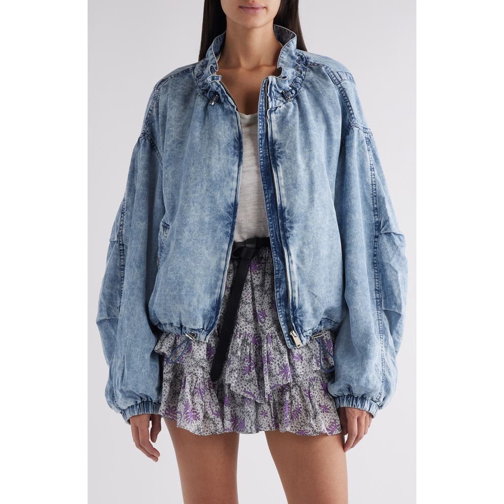 Isabel Marant Étoile Plume Denim Jacket in Blue at Nordstrom - 1