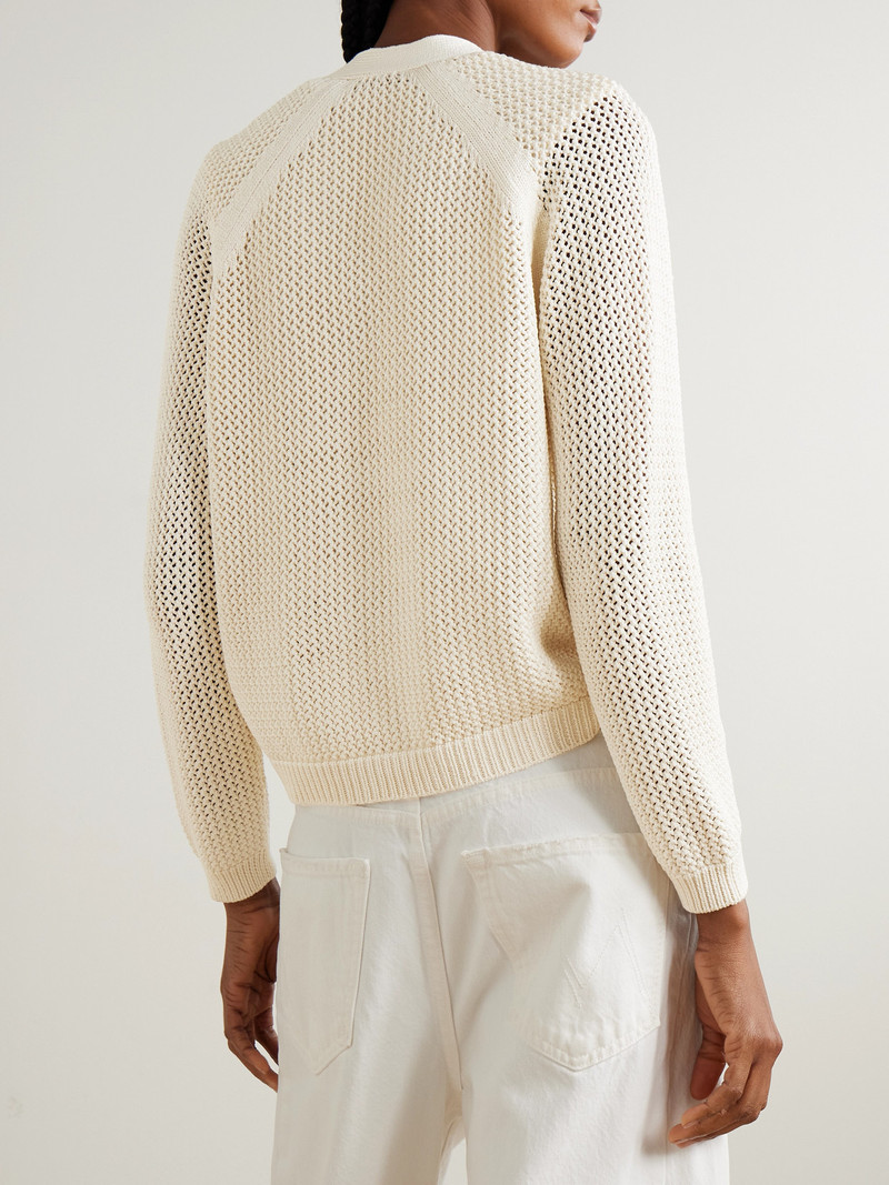 Open-knit Silk-blend Cardigan 3