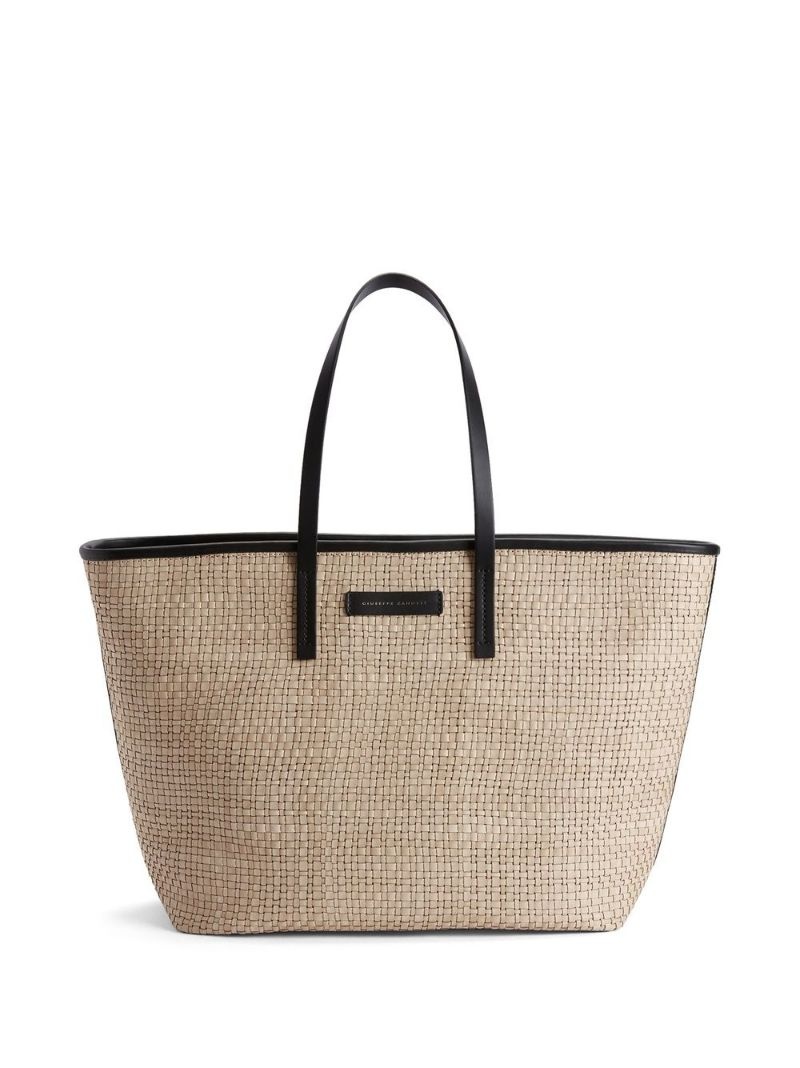 raffia tote bag - 1
