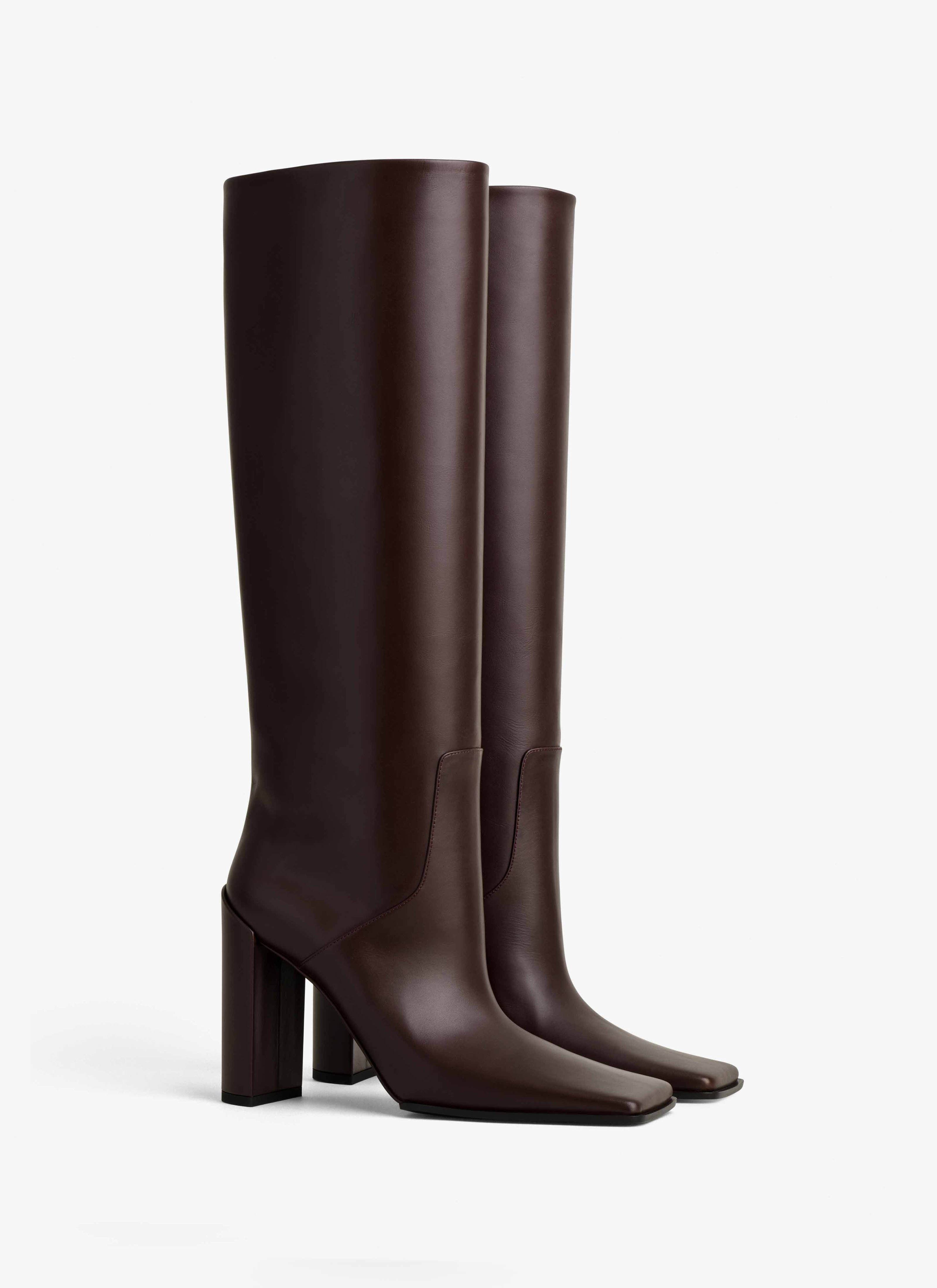 SQUARE KNEE BOOTS IN CALFSKIN - 3