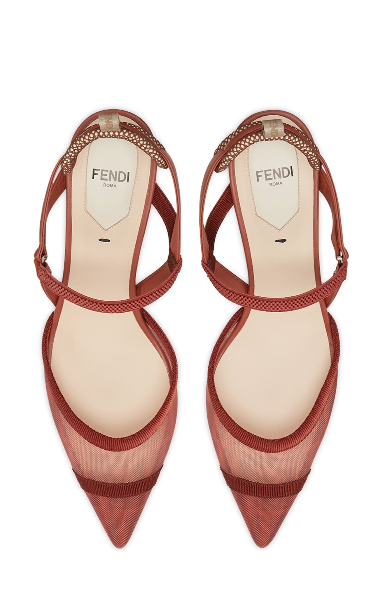Fendi Colibrì Lite Pointed Toe Slingback Pump in Brown at Nordstrom - 3