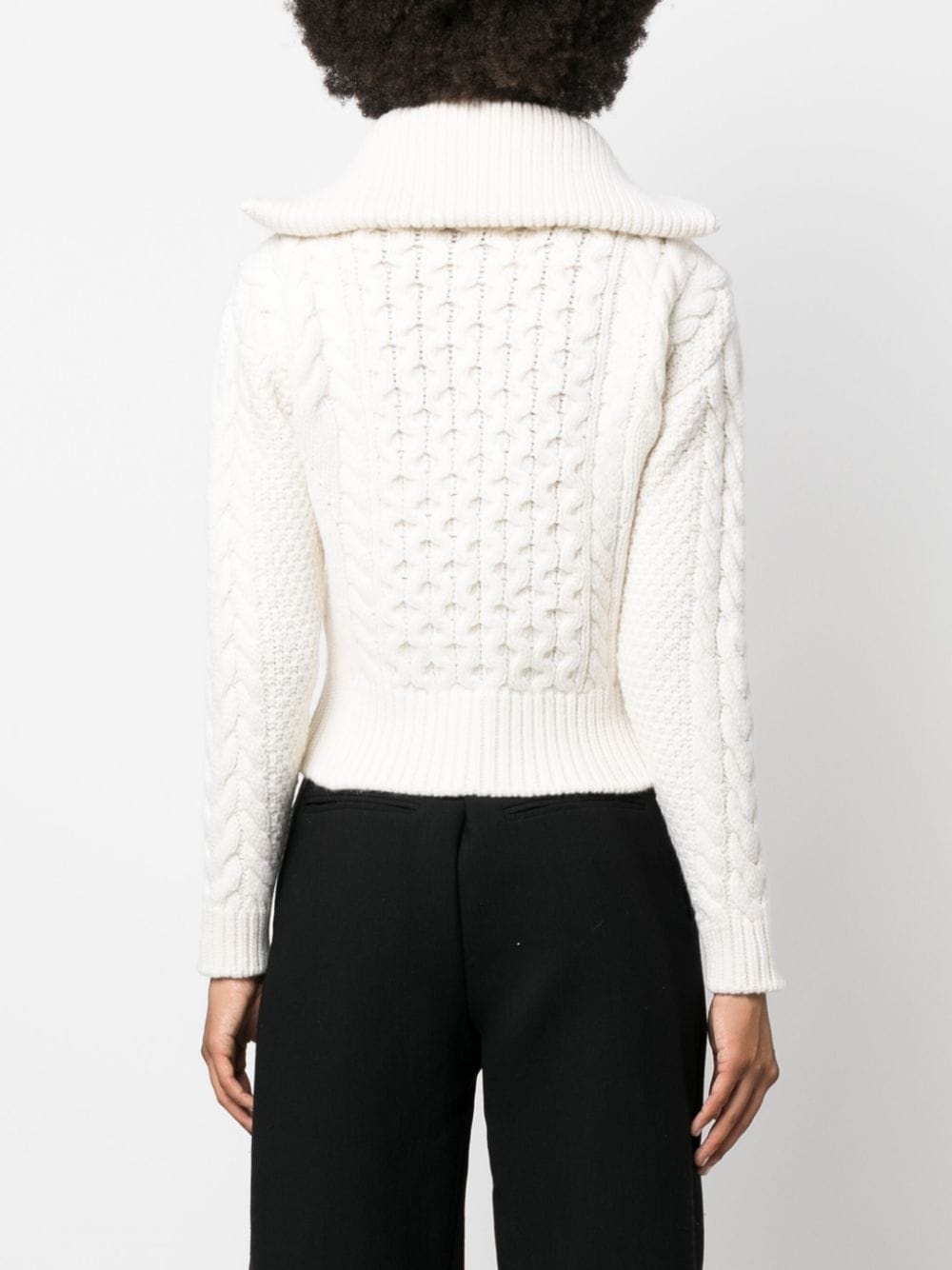 zip-fastening knitted jumper - 4