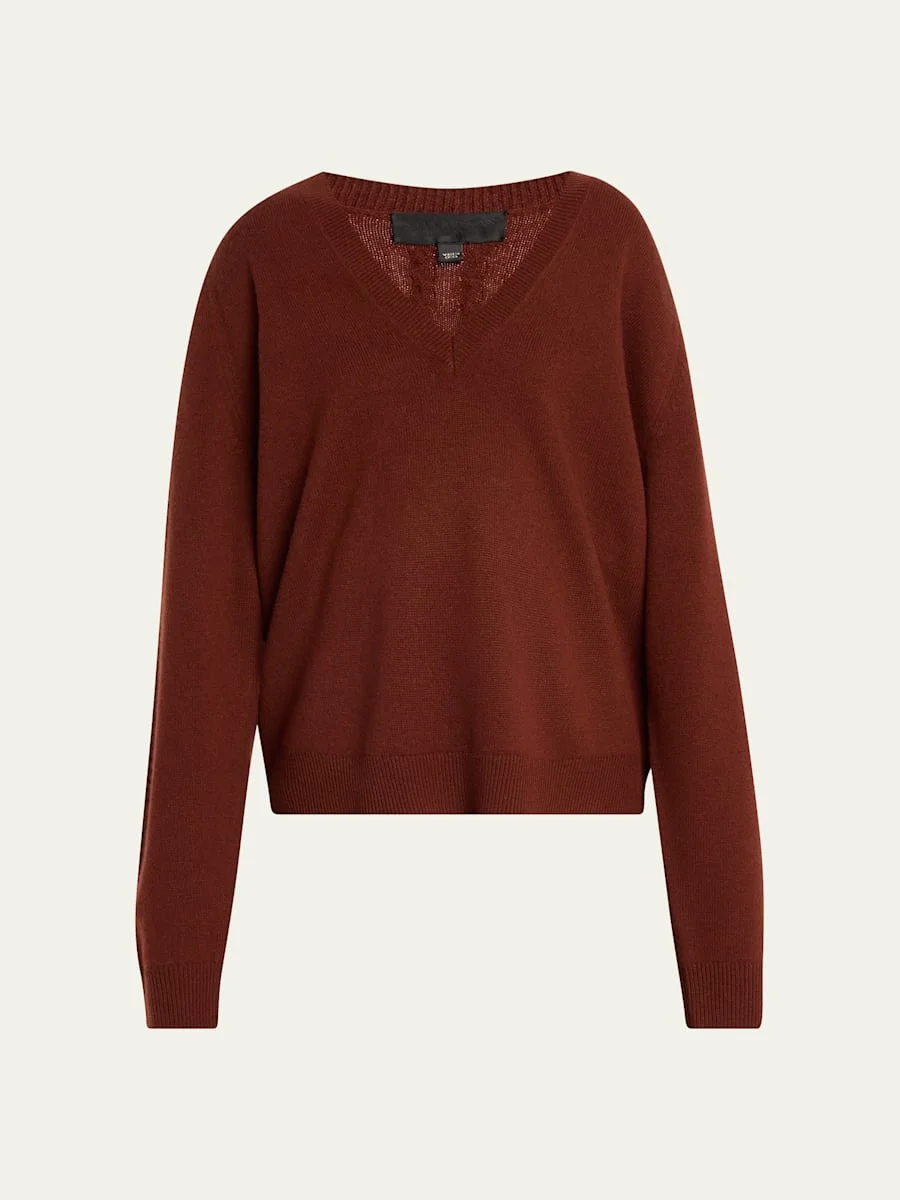V-Neck Cashmere Sweater - 1