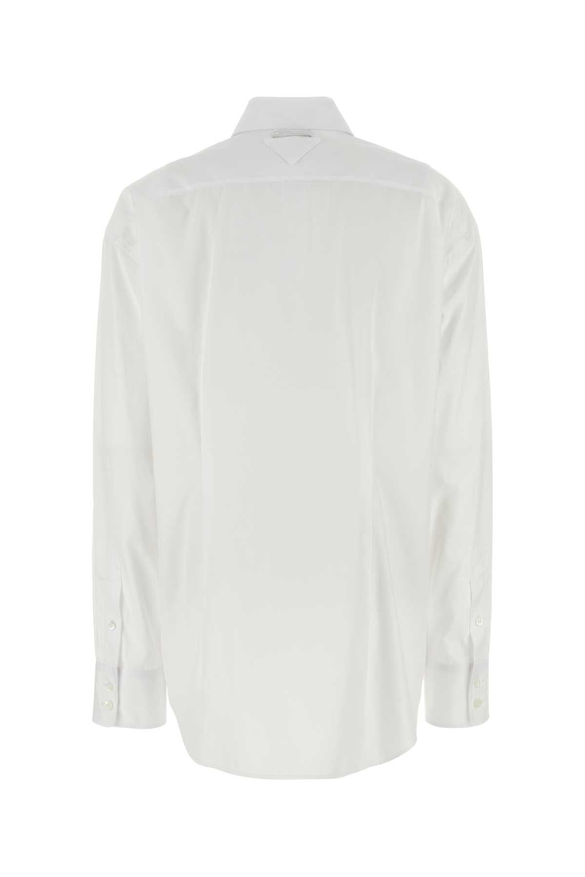 Prada Women White Poplin Shirt - 2