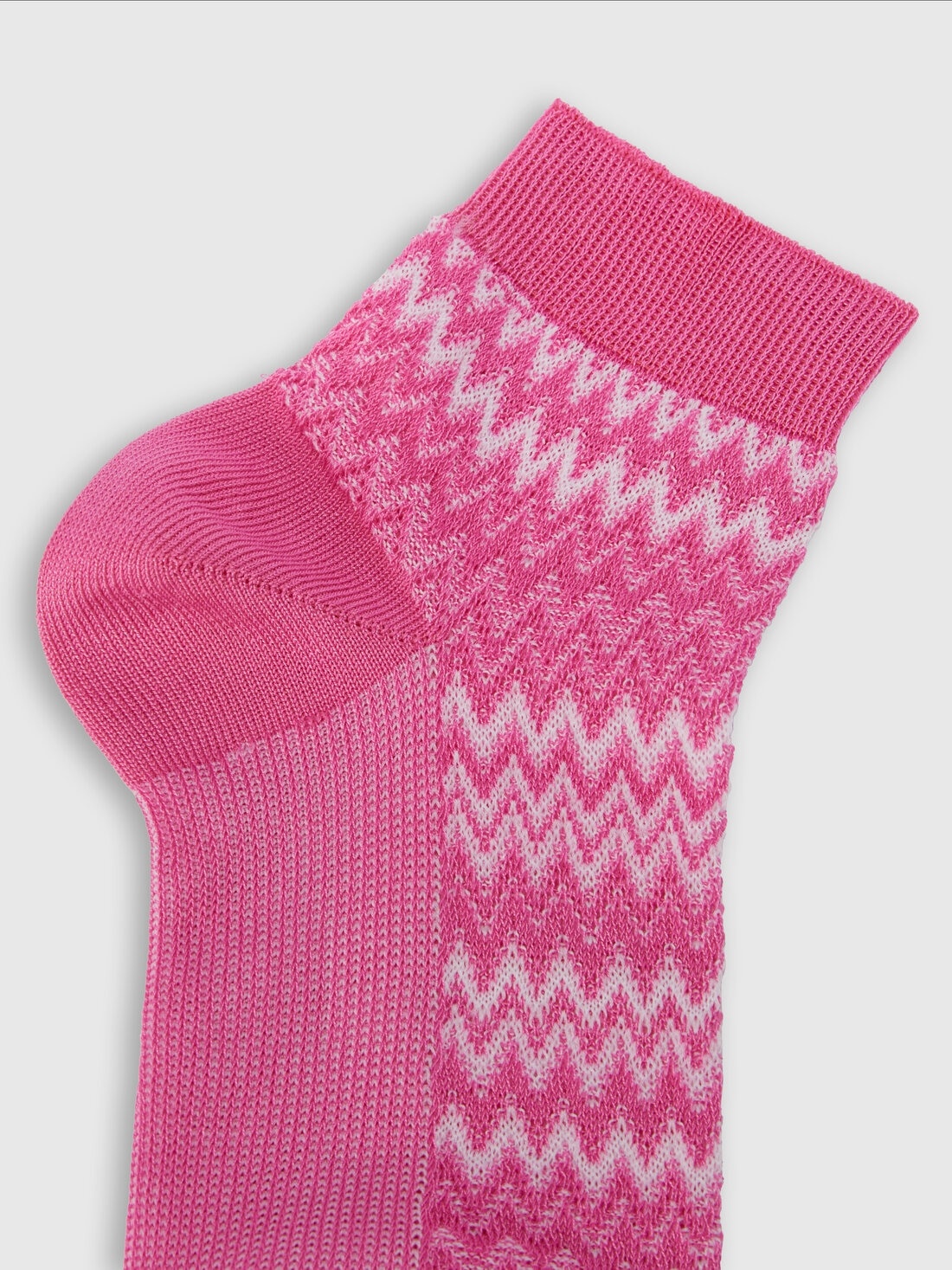 Short socks cotton blend zig zag - 3