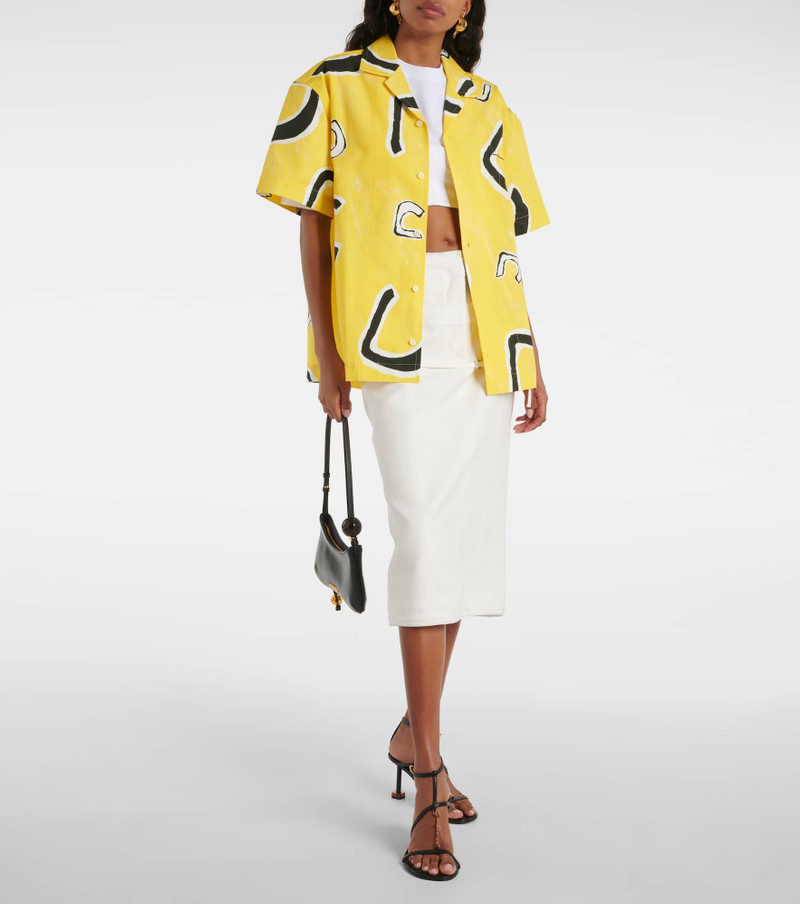 JACQUEMUS La Chemise Jean printed cotton bowling shirt outlook