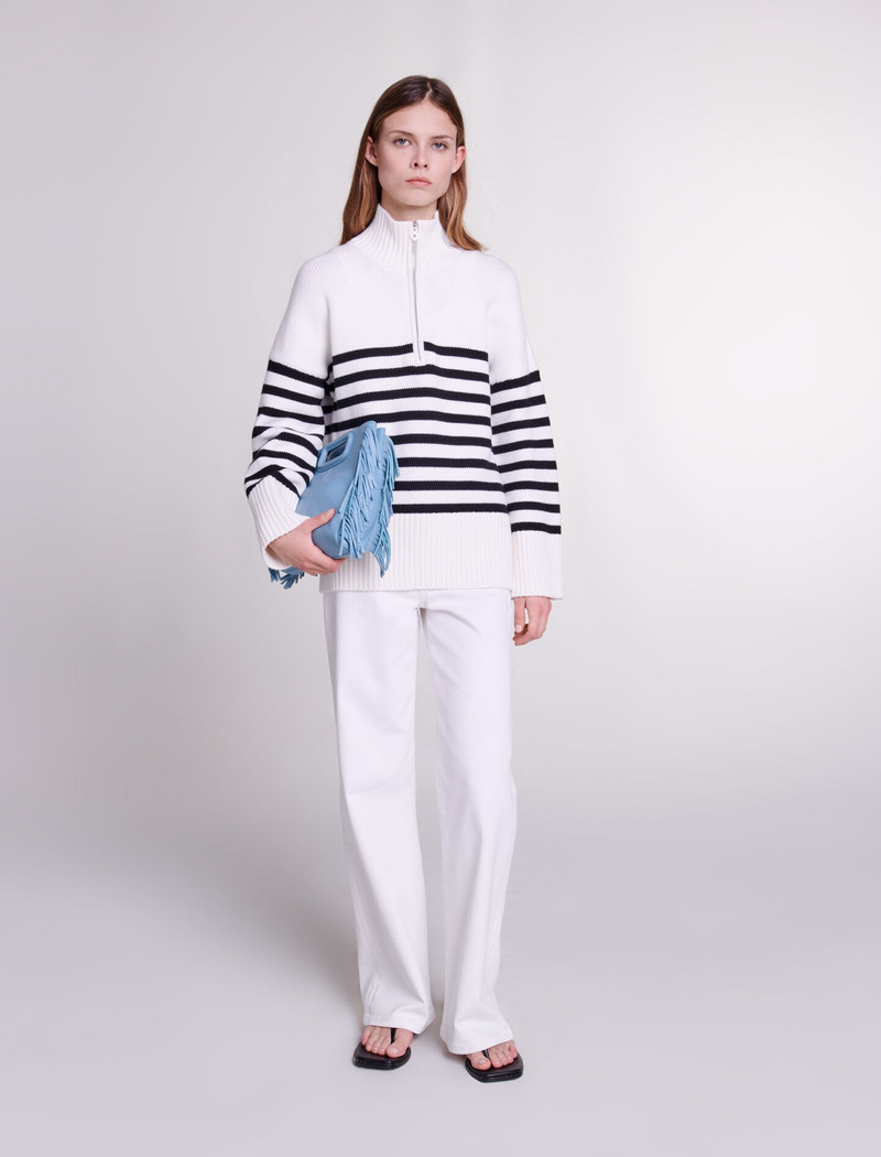 maje Breton jumper with zip collar outlook