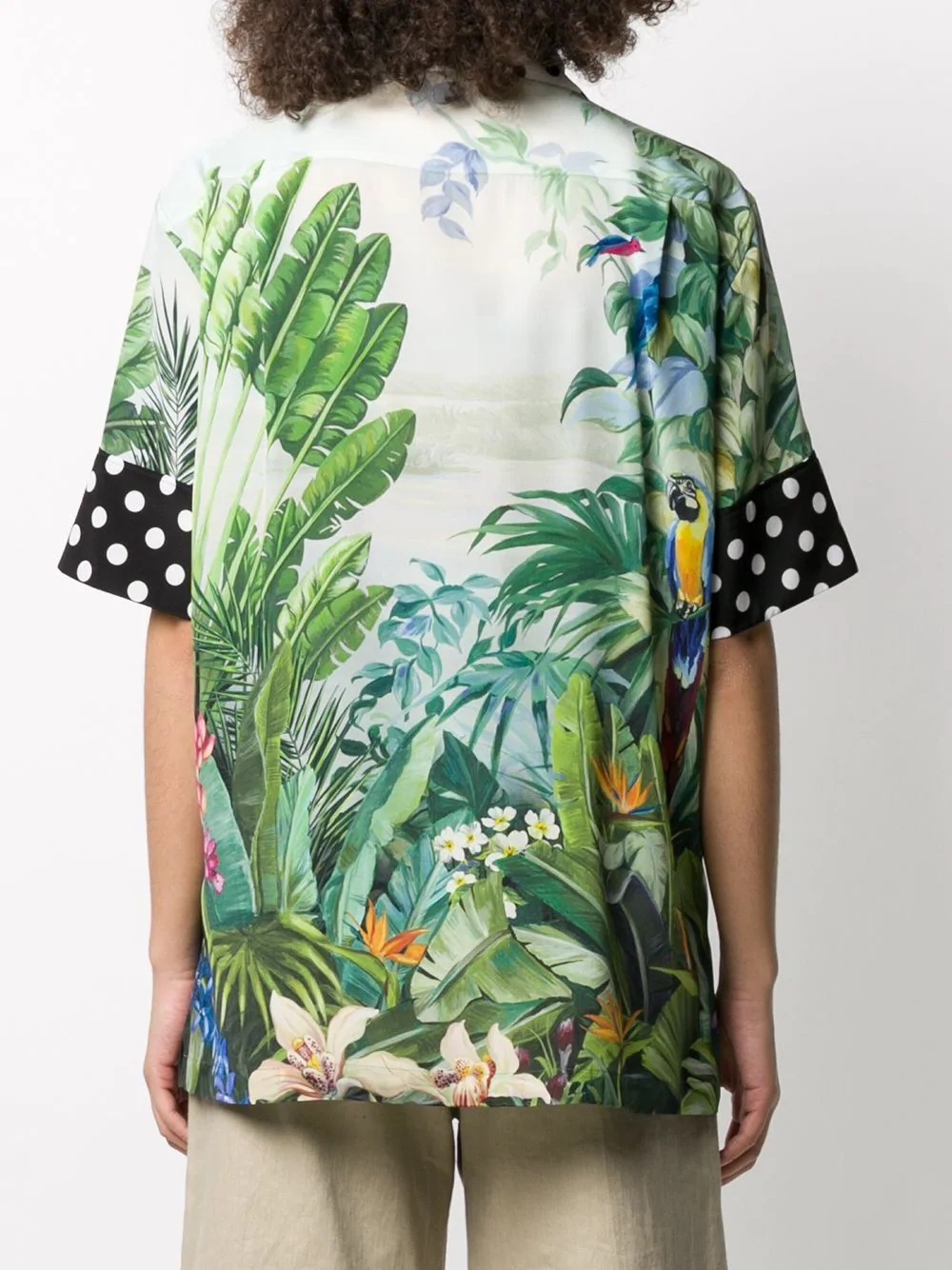 oversized tropical print shirt - 4