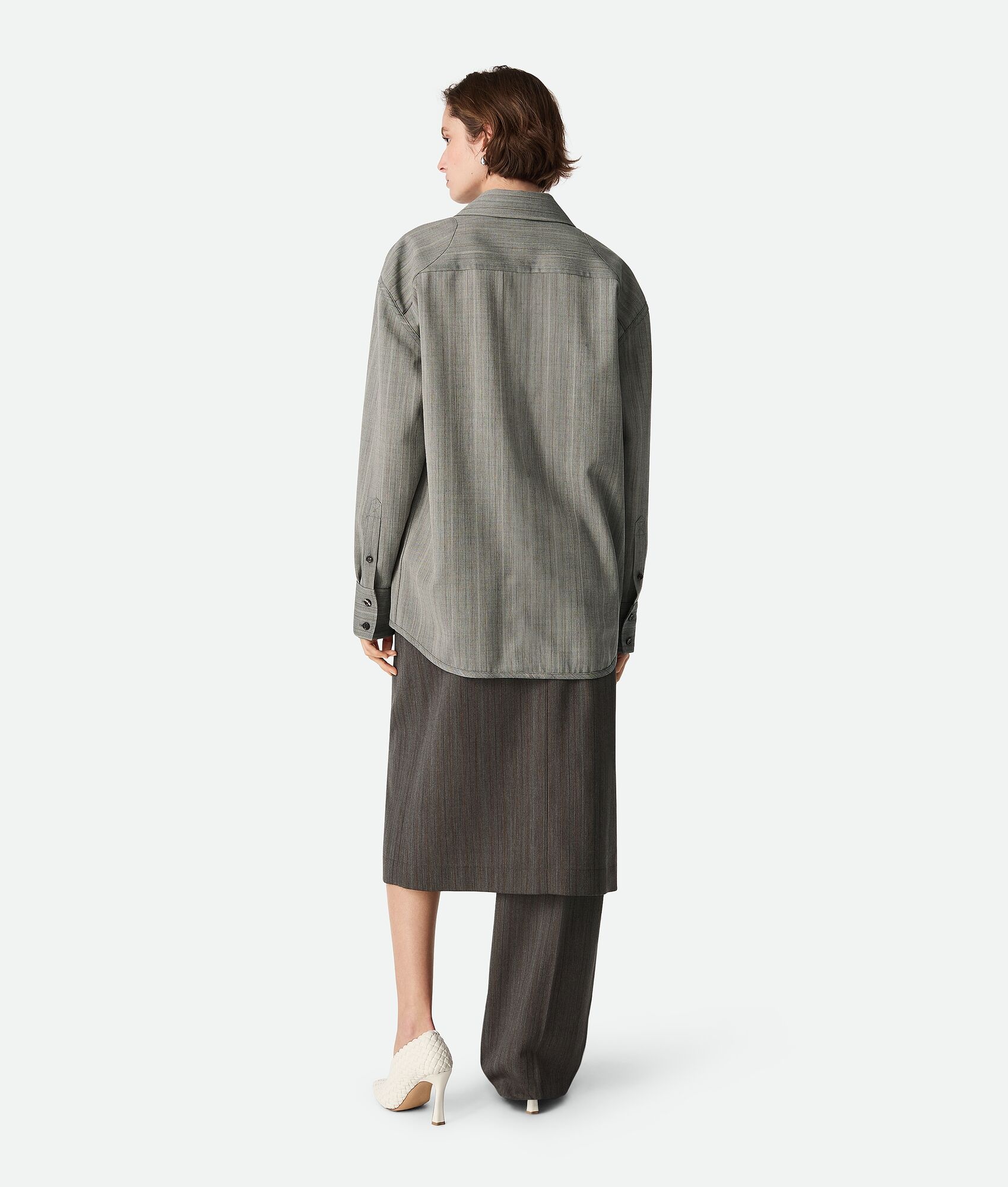 Wool Subtle Stripe Shirt - 3