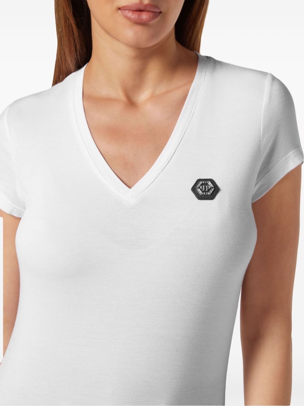 logo-appliquÃ©d cotton T-shirt - 5