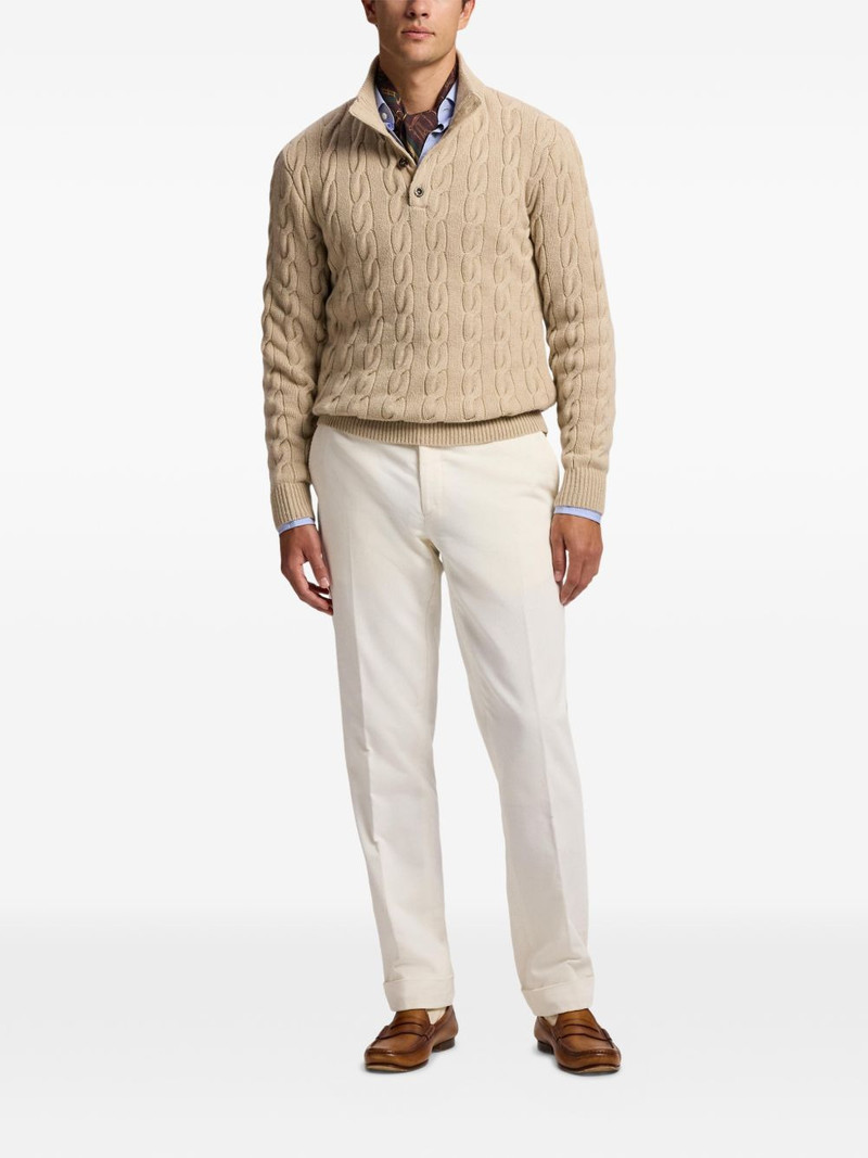 Ralph Lauren cable-knit polo shirt outlook