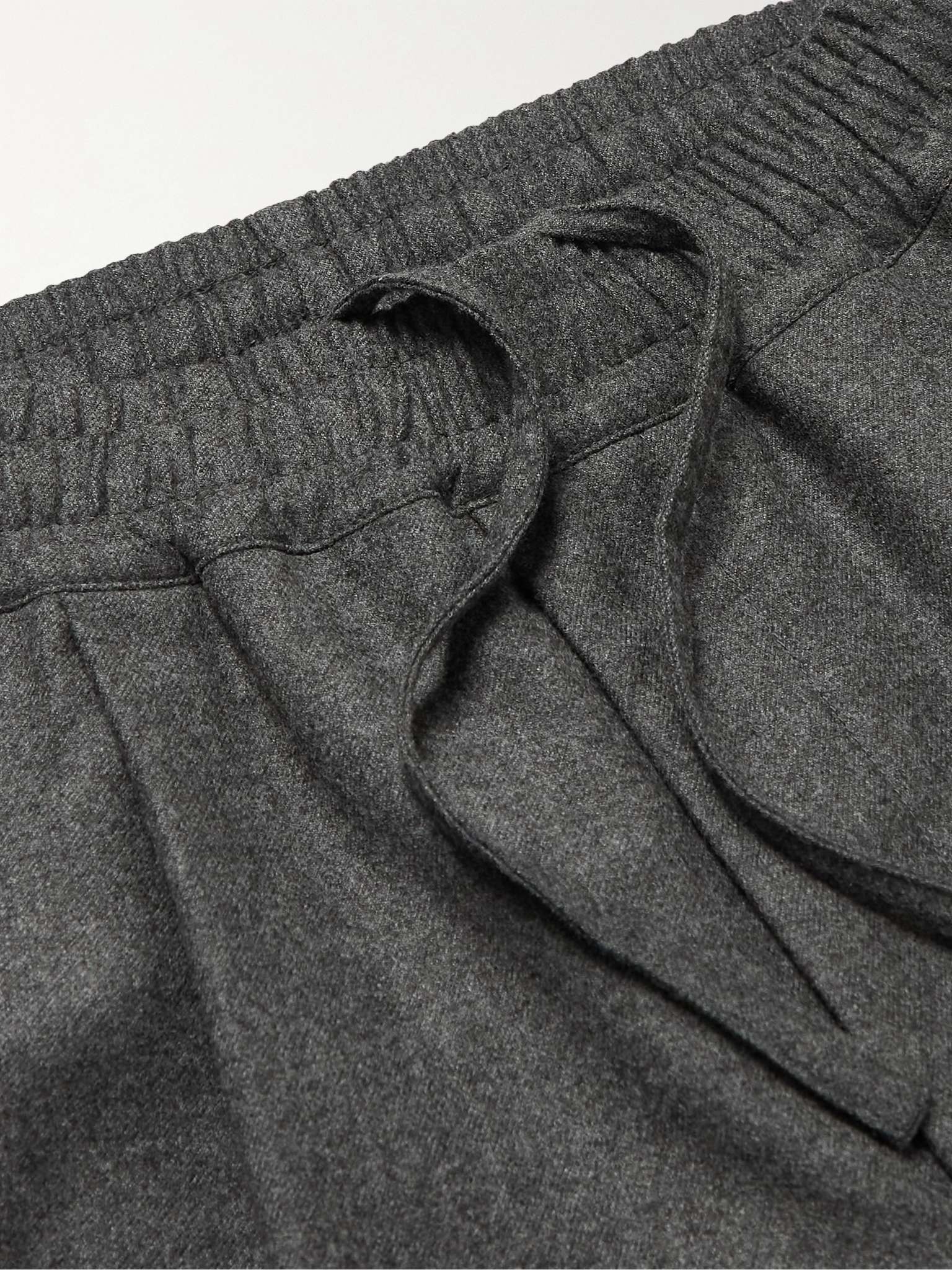 Tapered Pleated Virgin Wool and Cashmere-Blend Flannel Trousers - 3