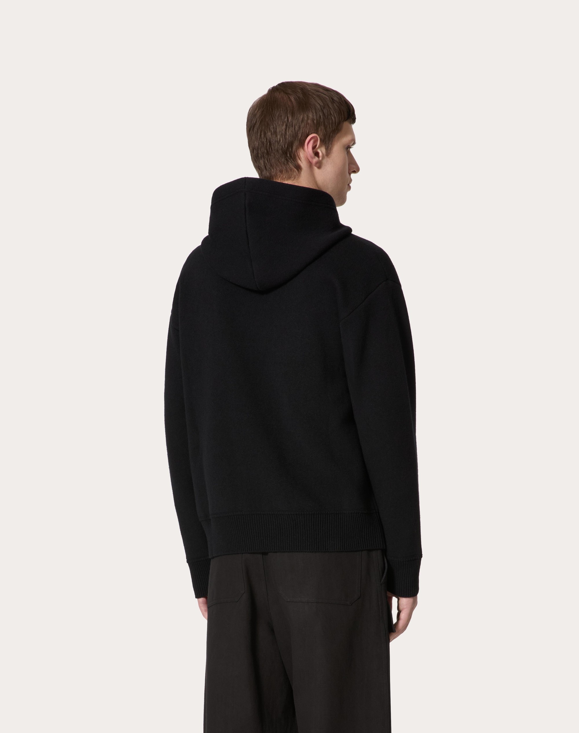 HOODED WOOL SWEATSHIRT - 4
