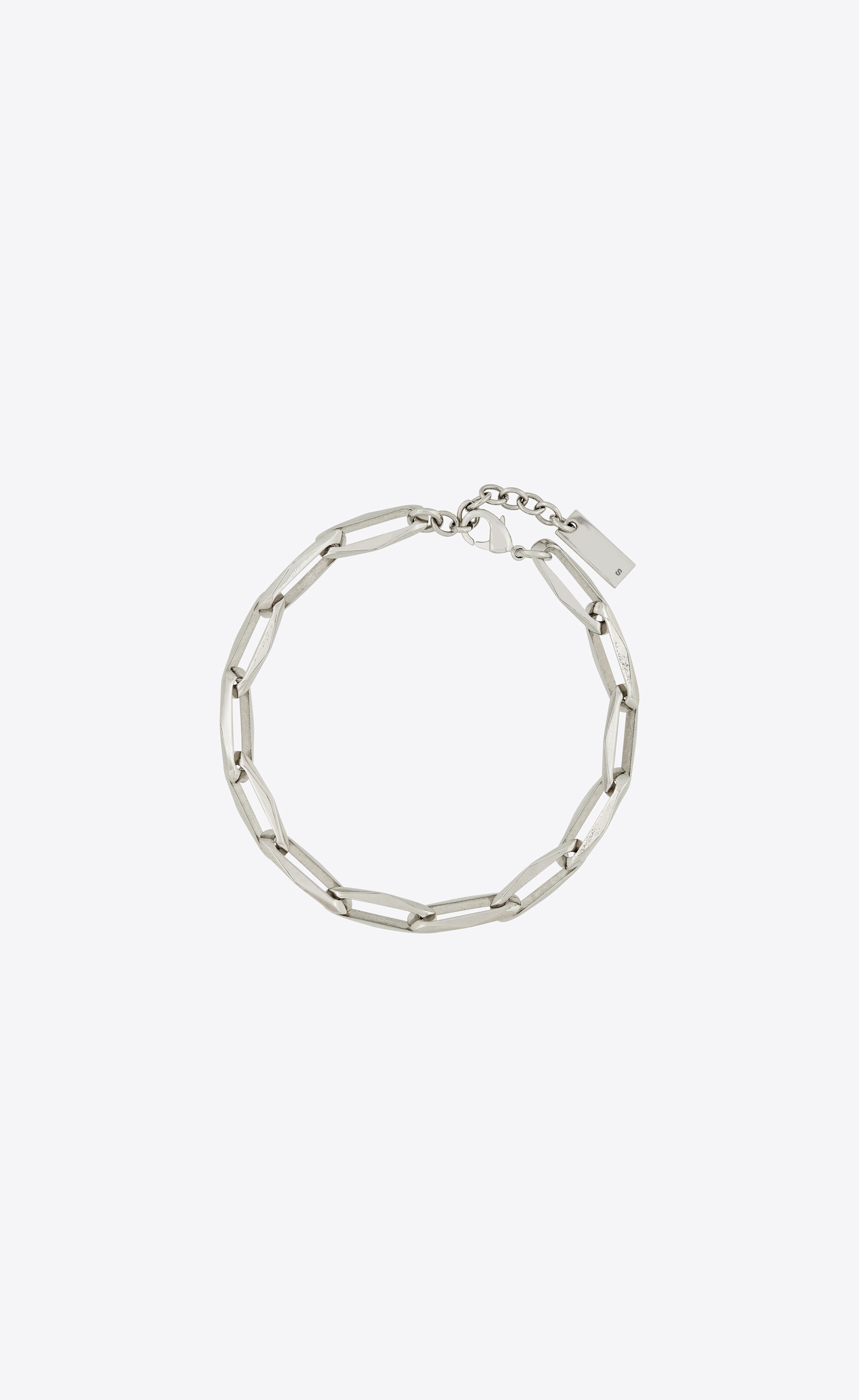 rectangular chain bracelet in metal - 2