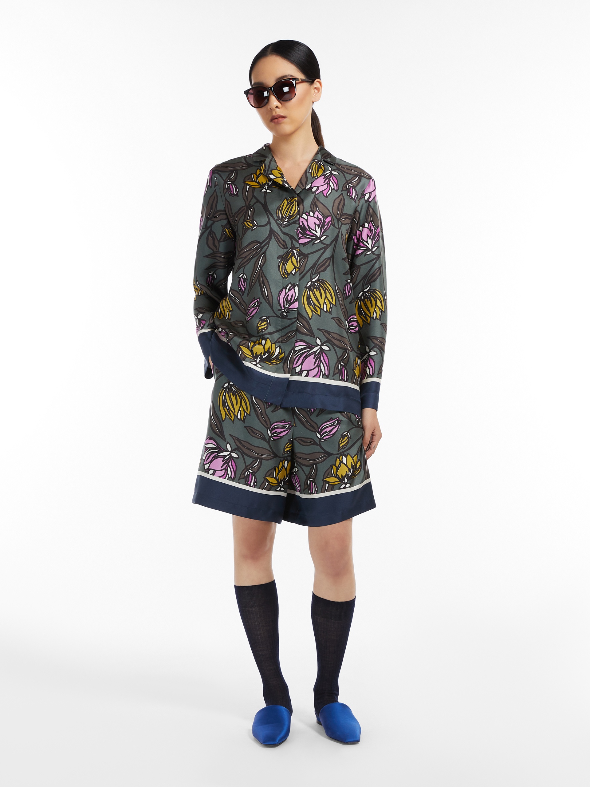 TIMES Printed silk shorts - 2