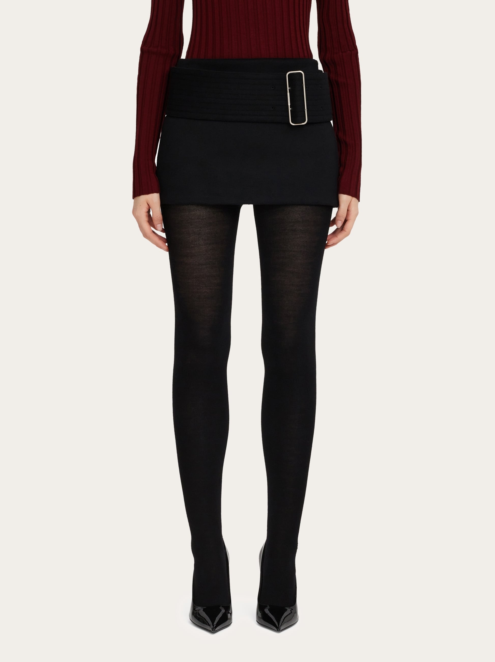 Cashmere blend mini skirt - 6