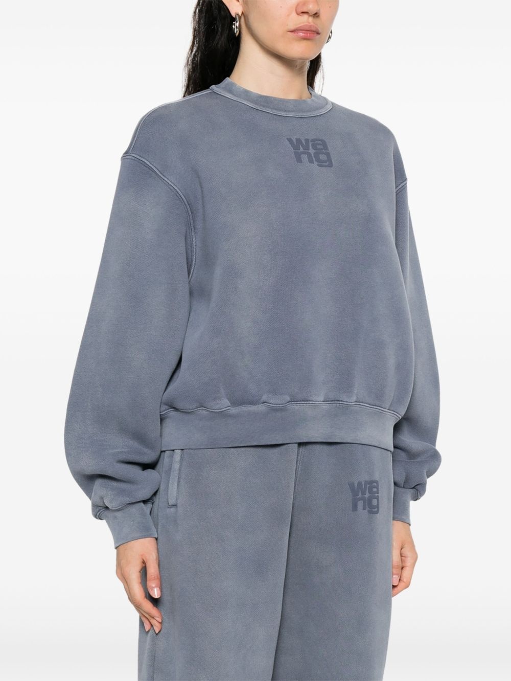 logo-embossed sweatshirt - 4
