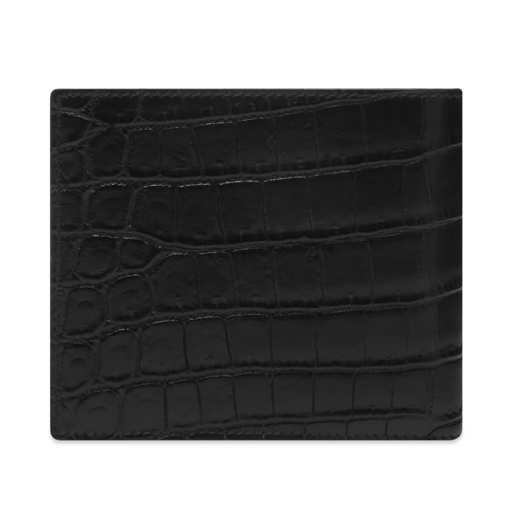 Saint Laurent Logo Croc Leather Billfold Wallet - 2