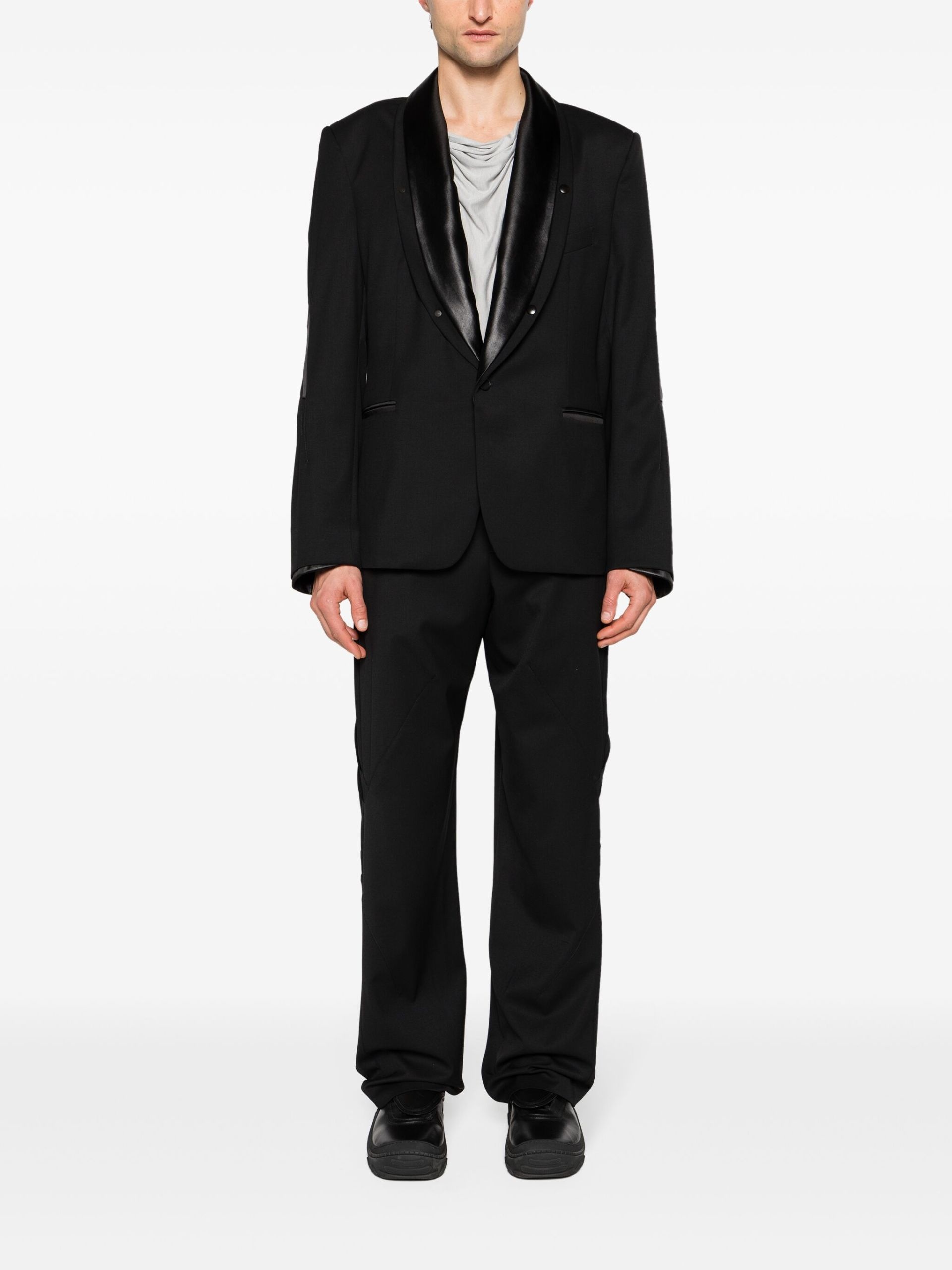 ジャケット・アウター YuuKiko Kostadinov ORSON FORMAL BLAZE KIKO KOSTADINOV UGO KNITTED BLAZER BLUE/ASH GREY SS24 | 50