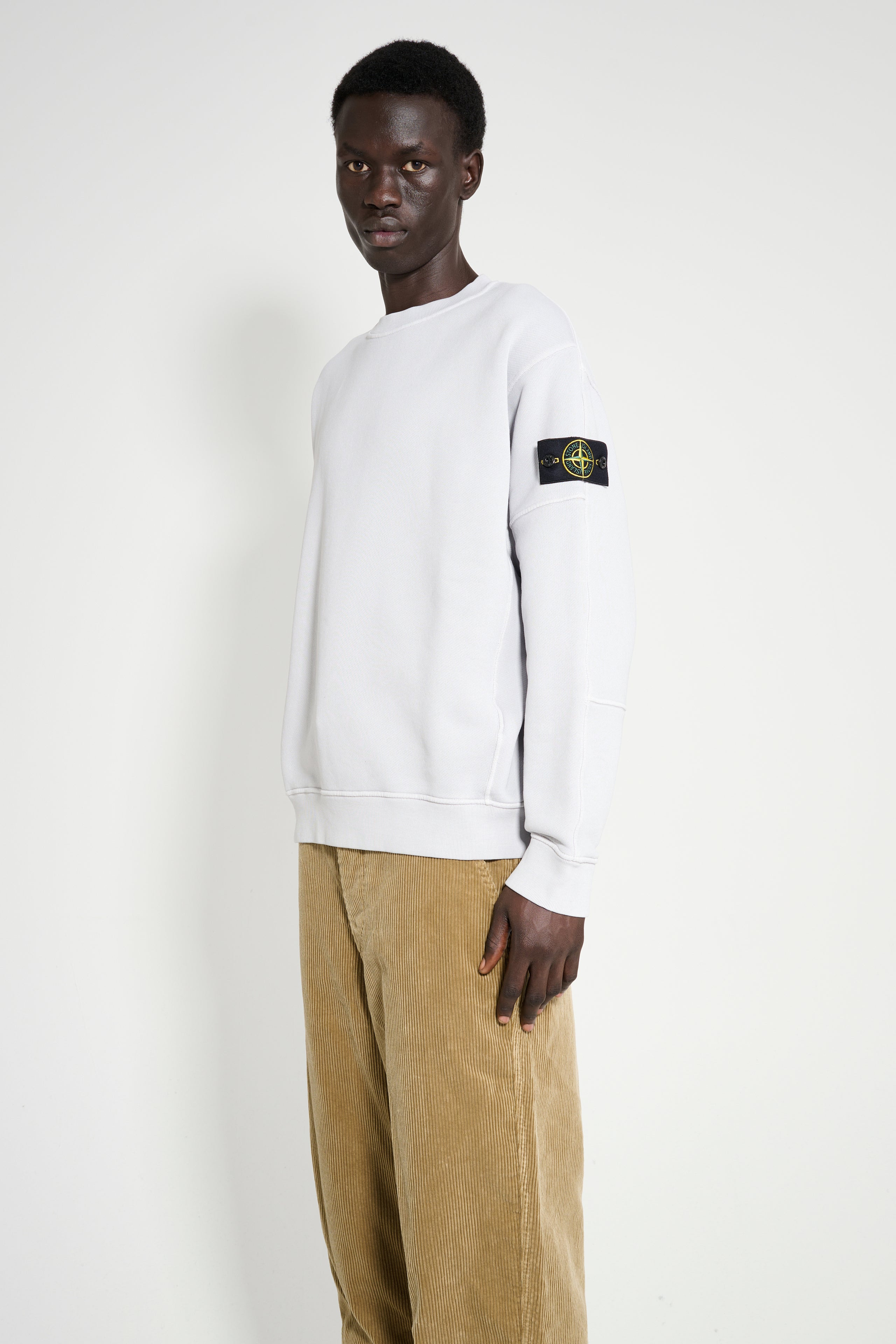 STONE ISLAND SWEATSHIRT PEARL GREY - 2