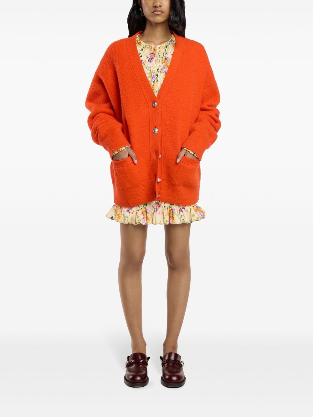 oversized wool cardigan - 2