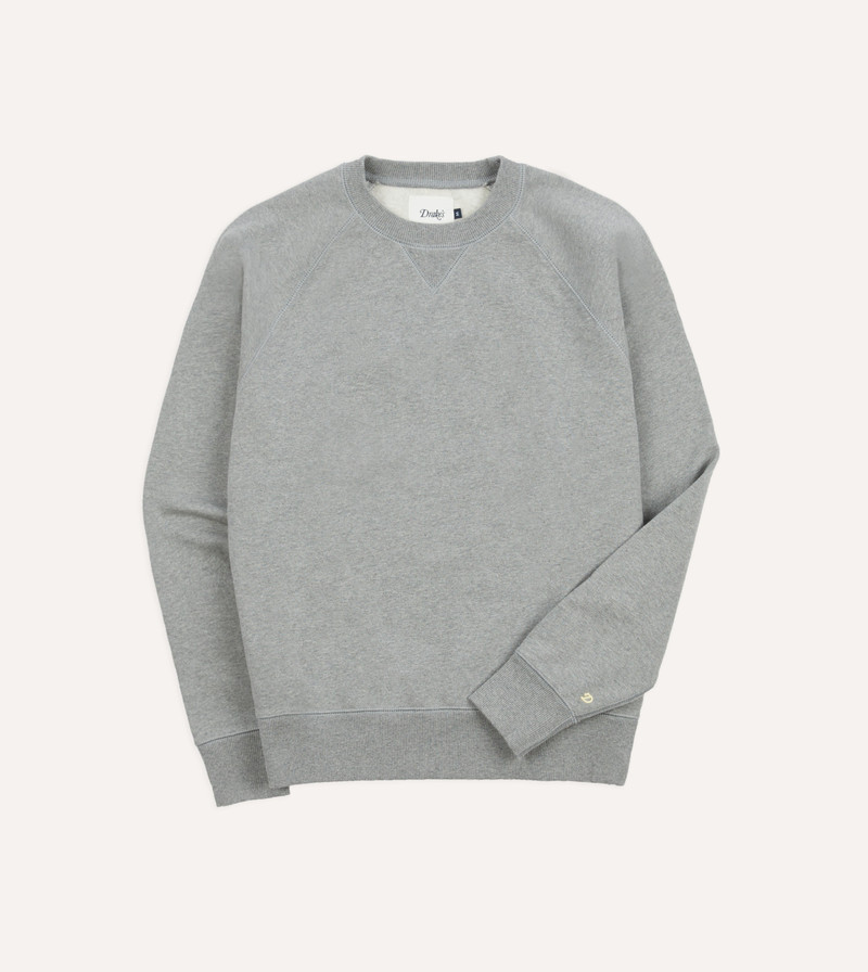Grey Brushed Cotton Jersey Sweatshirt 1