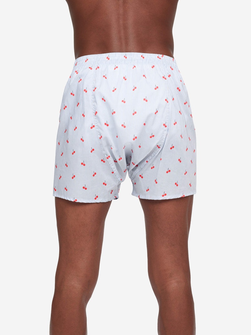 Men's Classic Fit Boxers Nelson 84 Cotton Batiste Blue - 7