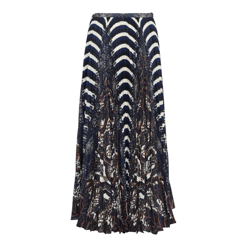 ULLA JOHNSON Shayna High Waist Pleated Midi Dress outlook