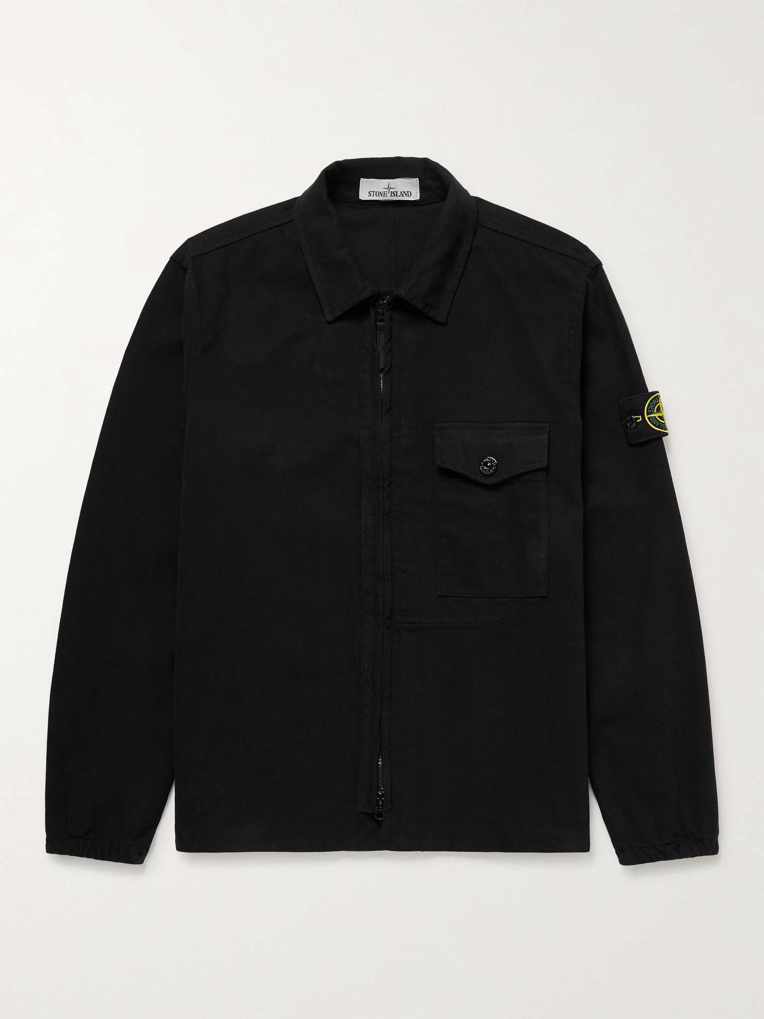 Logo-Appliquéd Cotton Overshirt - 1