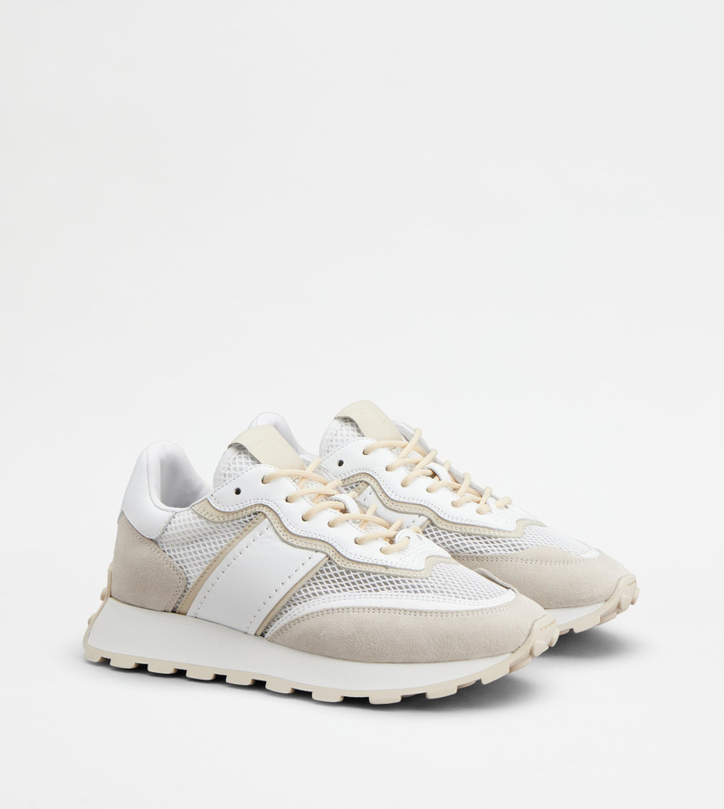 SNEAKERS IN SUEDE AND FABRIC - BEIGE 3