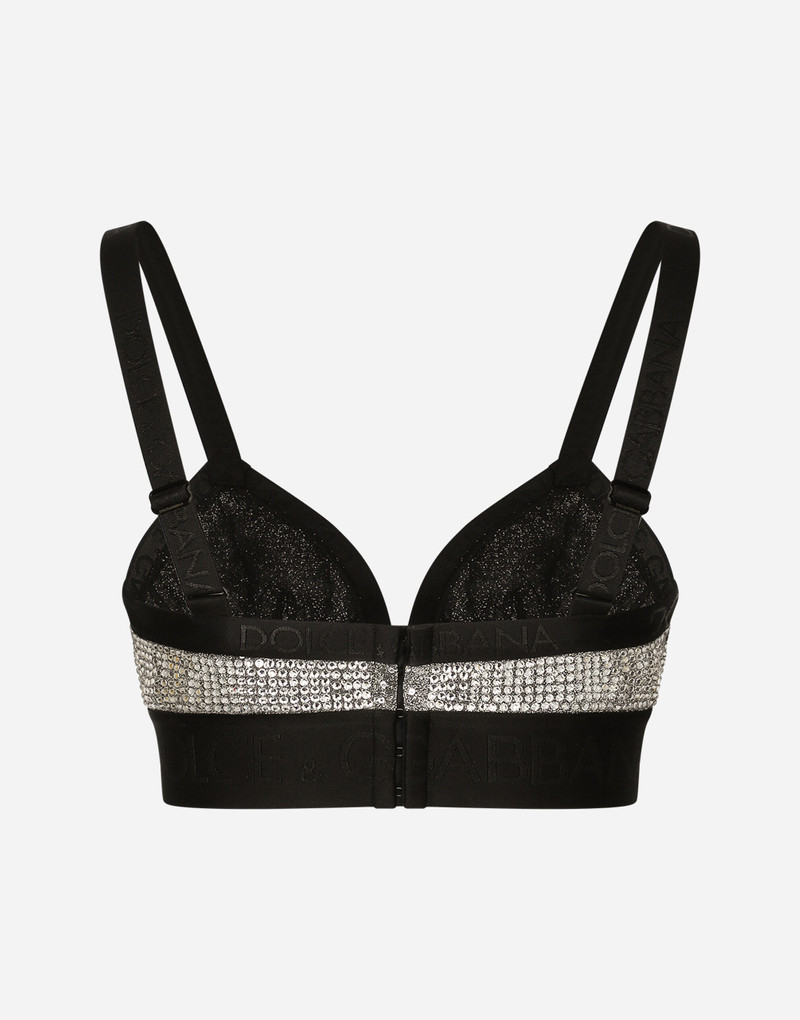 Dolce & Gabbana Triangle bra with fusible rhinestones outlook