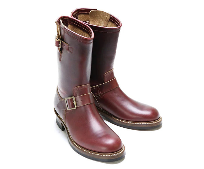 LK-003 Wabash Engineer Boots Horween CXL Burgundy - 3