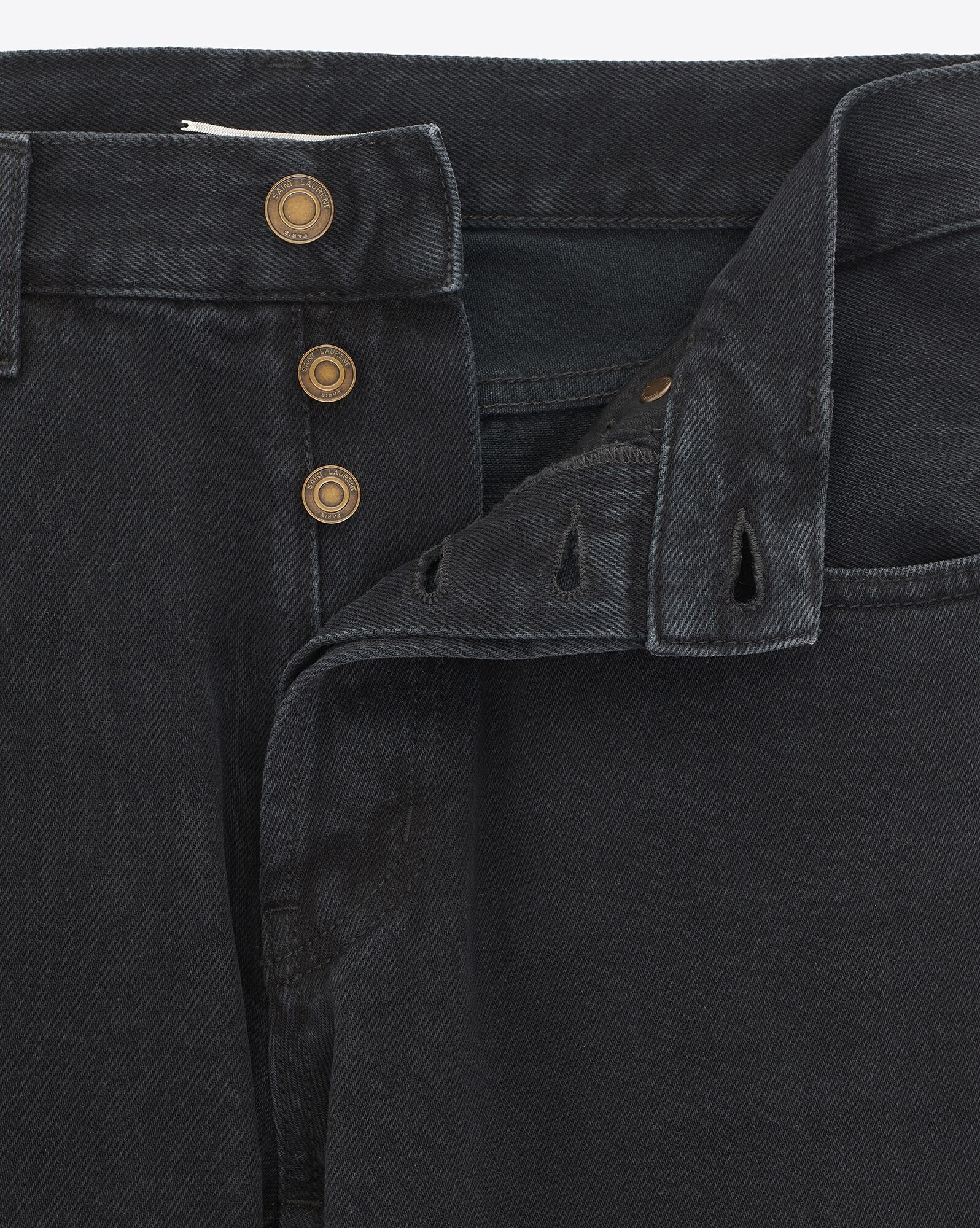 straight-leg jeans in spring black corduroy - 3