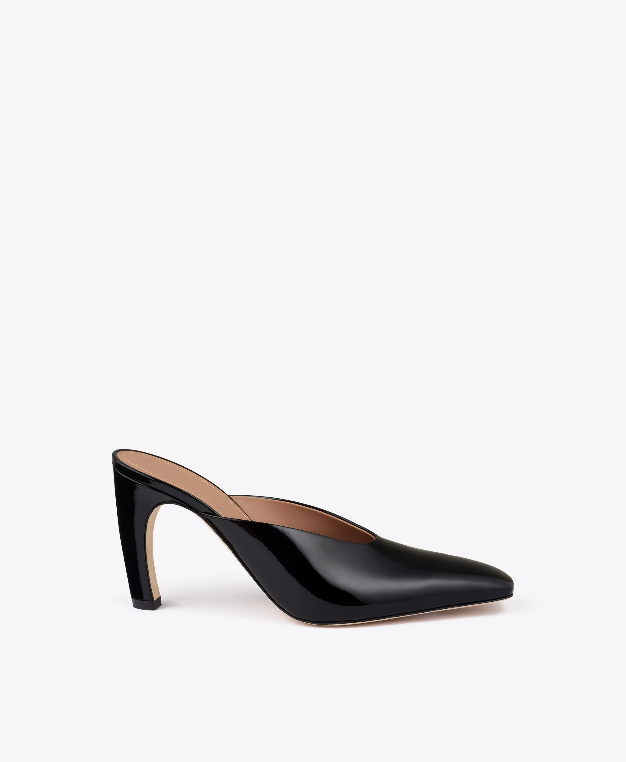 Rowe 90 Black Patent Mules - 1