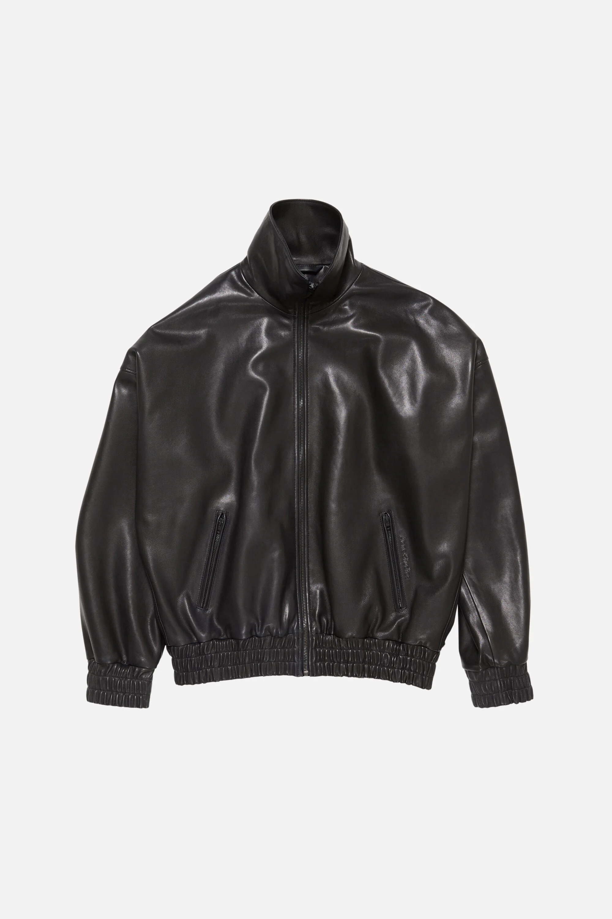 Leather blouson - Black - 1