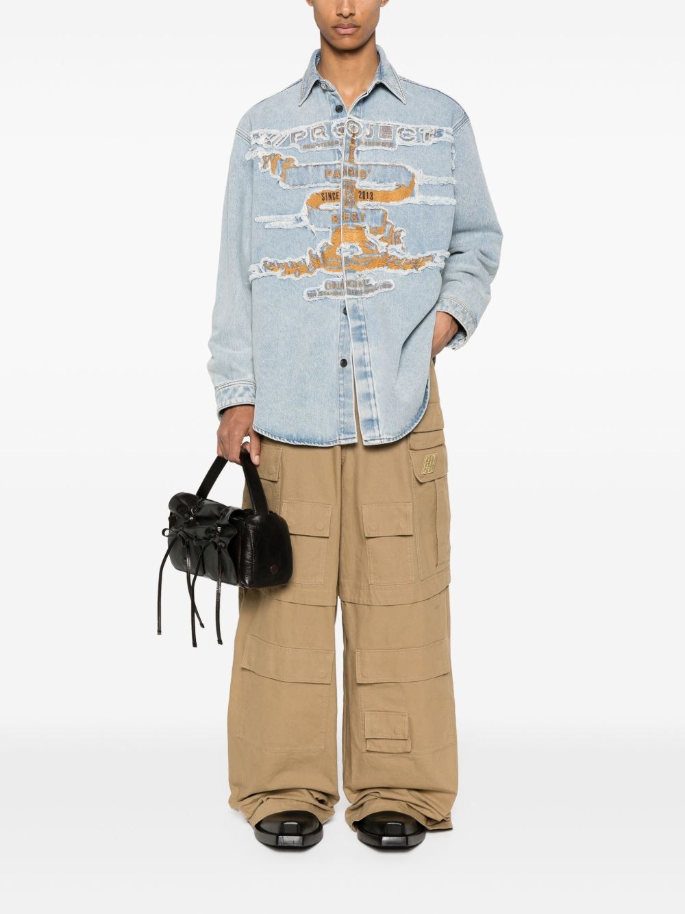 Paris Best Patch Denim Shirt Blue "Blue" - 2