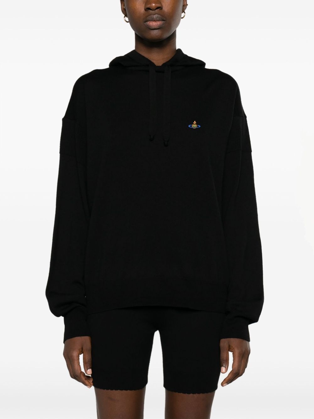 Orb-embroidered hooded jumper - 3