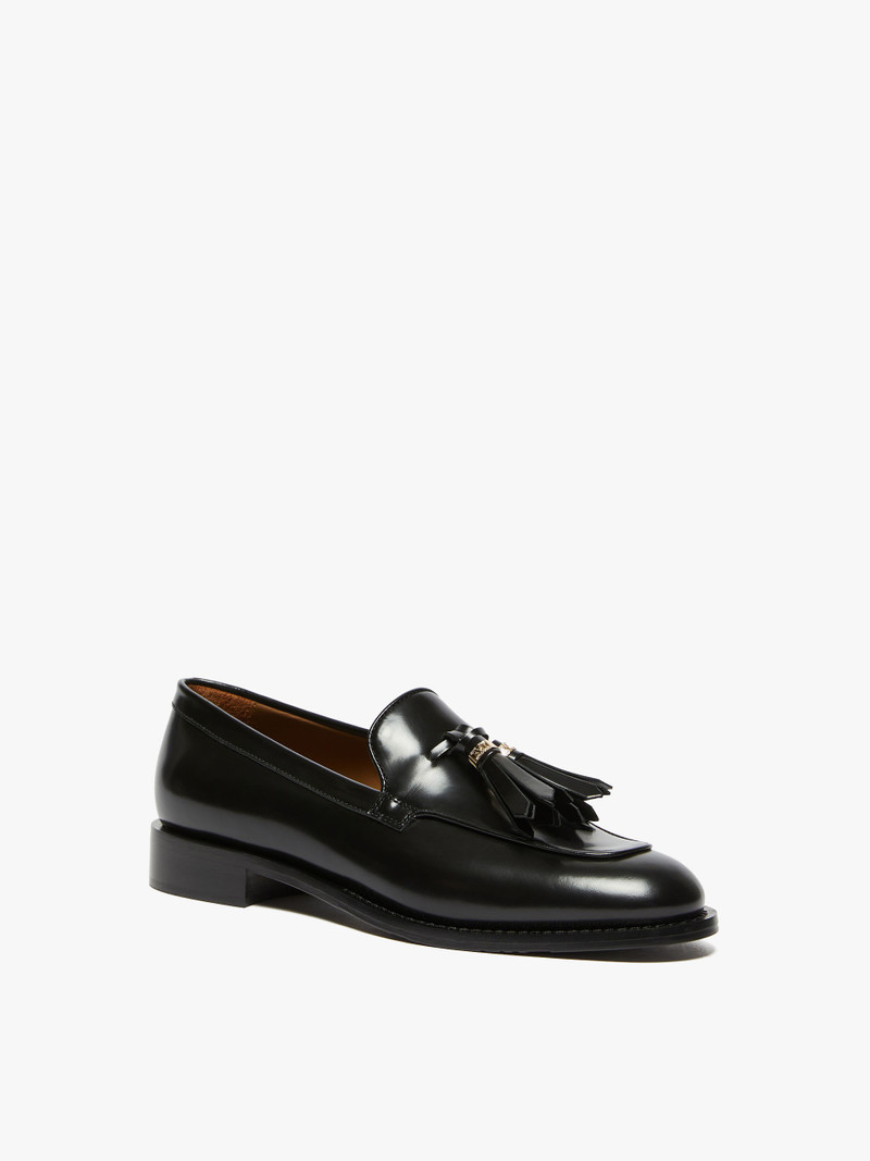 Max Mara MENLOAFER Leather moccasins outlook