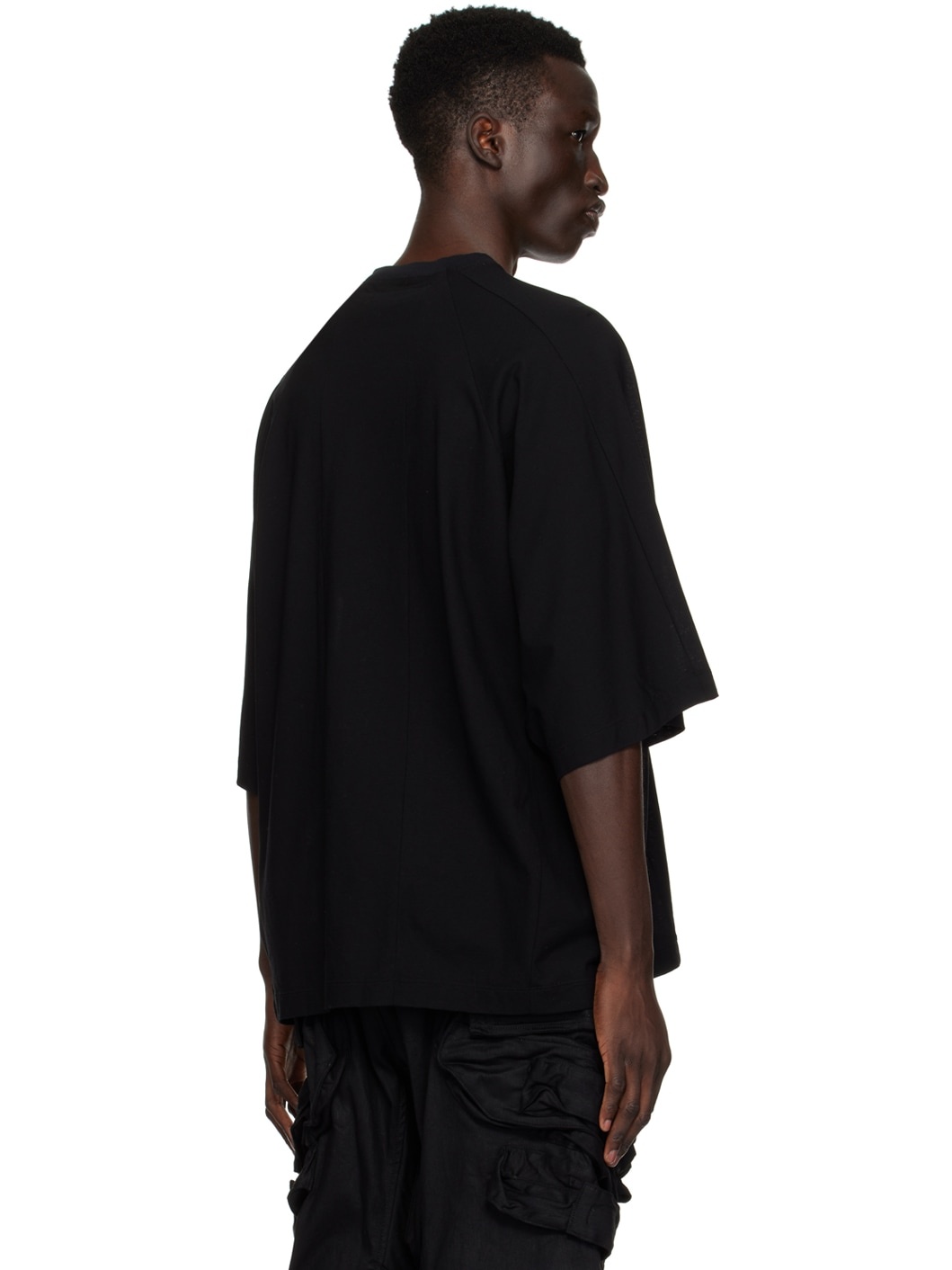 Black Paneled T-Shirt - 3