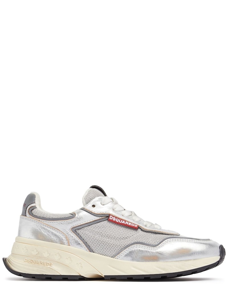 スニーカー Dsquared2 Sprinter Sneakers In Laminated Leather And Mesh Sprinter Sneakers