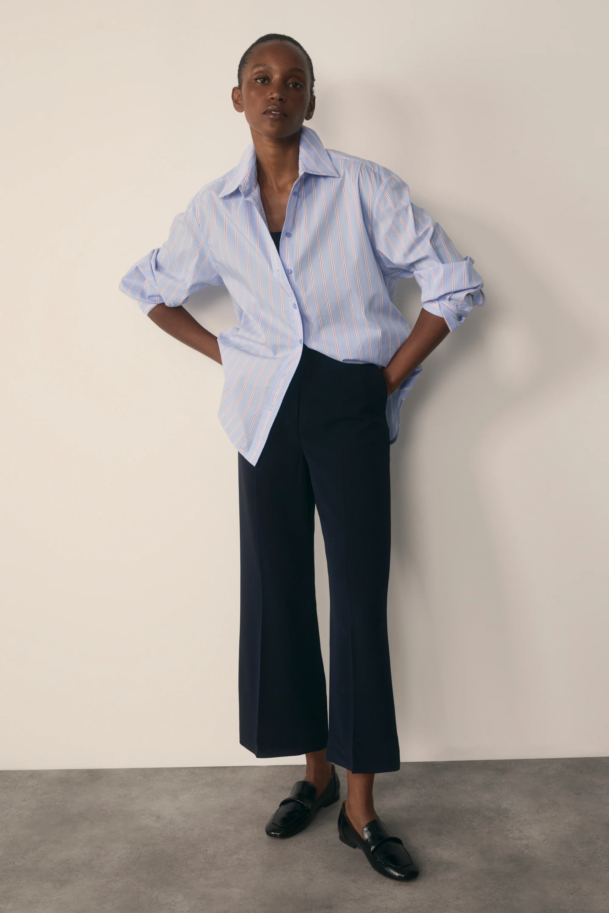 Clever Crepe Cropped Adelaide Wide-Leg Trousers - 1