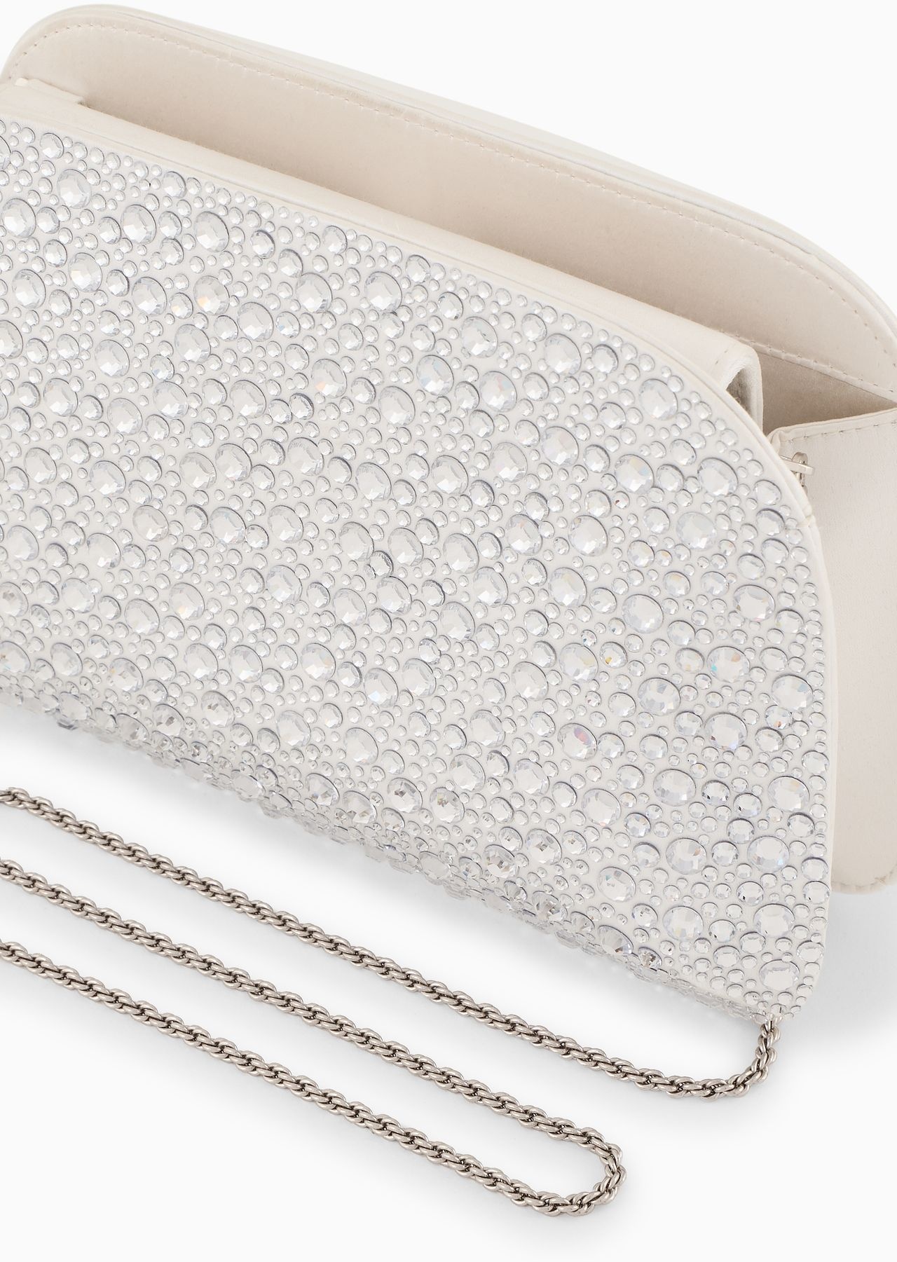 La Prima satin and rhinestone clutch bag - 5
