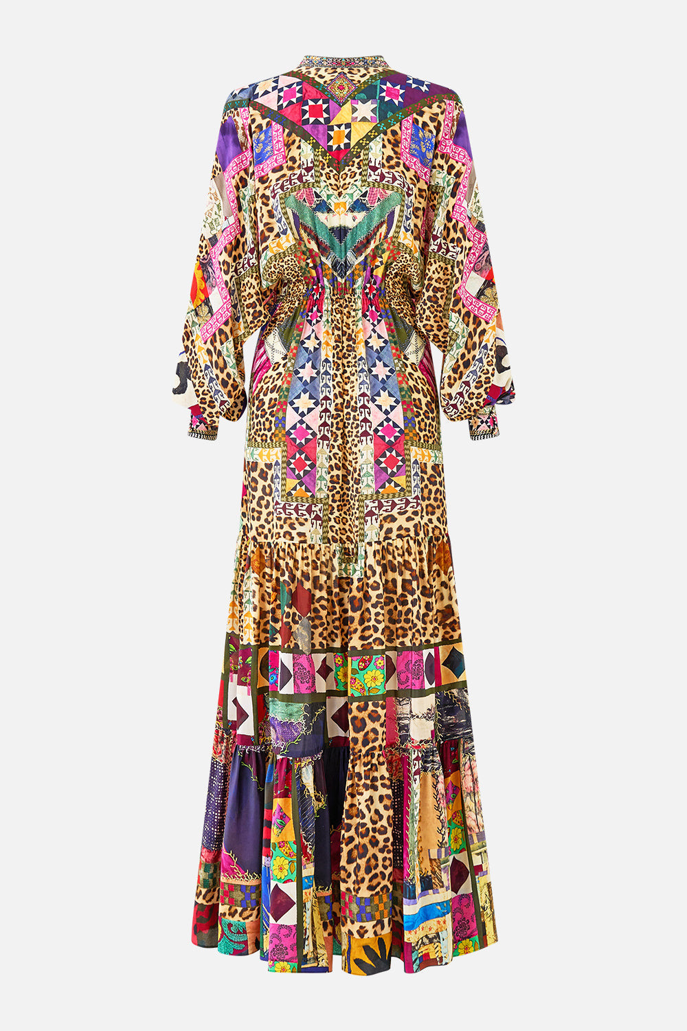 TIERED SHIRTDRESS WITH WIDE WAIST TIE - 7