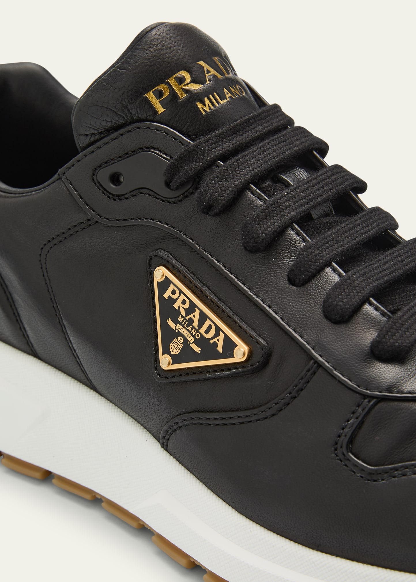 Men's Prax Napa Leather Low-Top Sneakers - 4